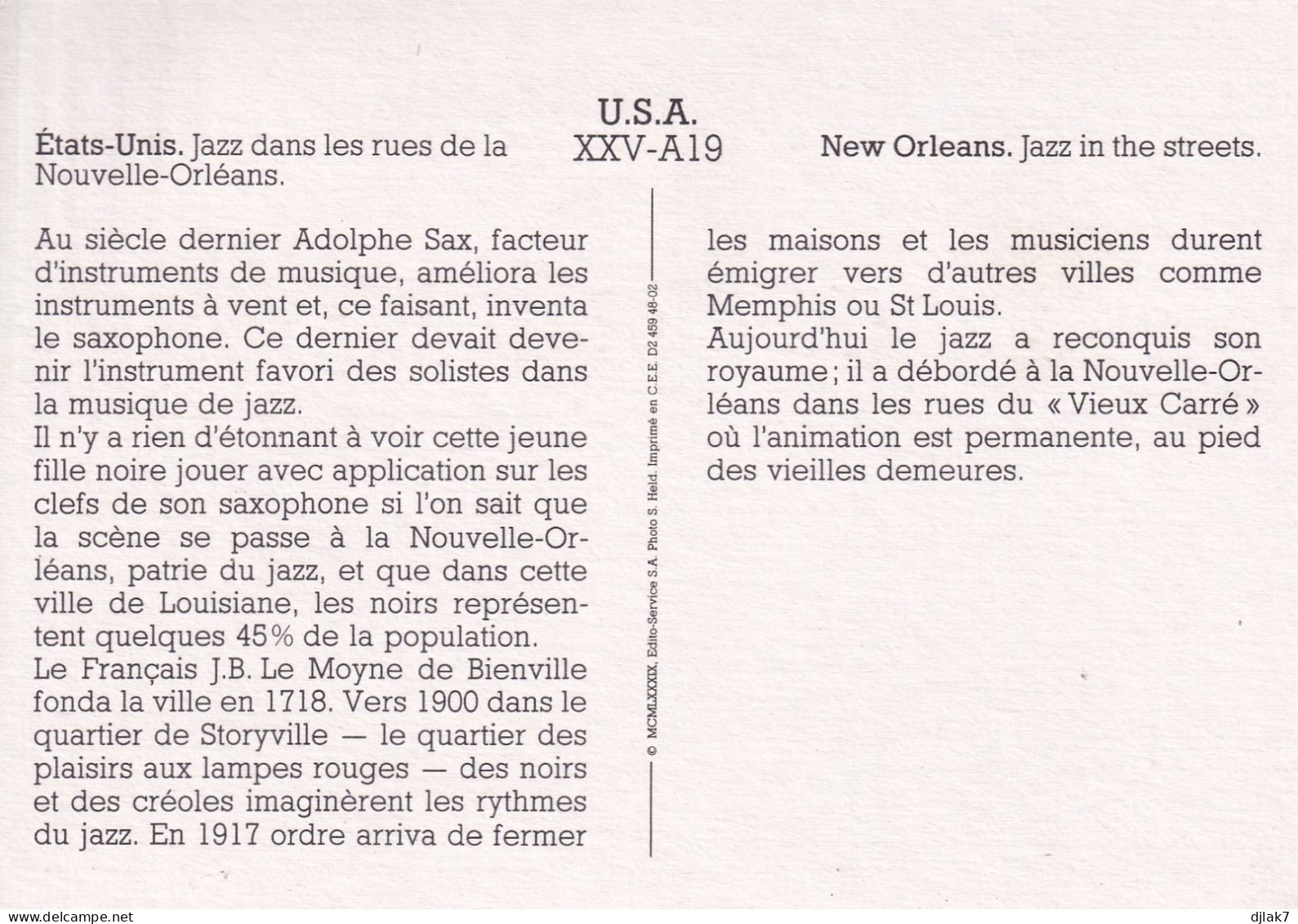 Etats Unis Jazz Dans Les Rues De La Nouvelle Orléans - New Orleans