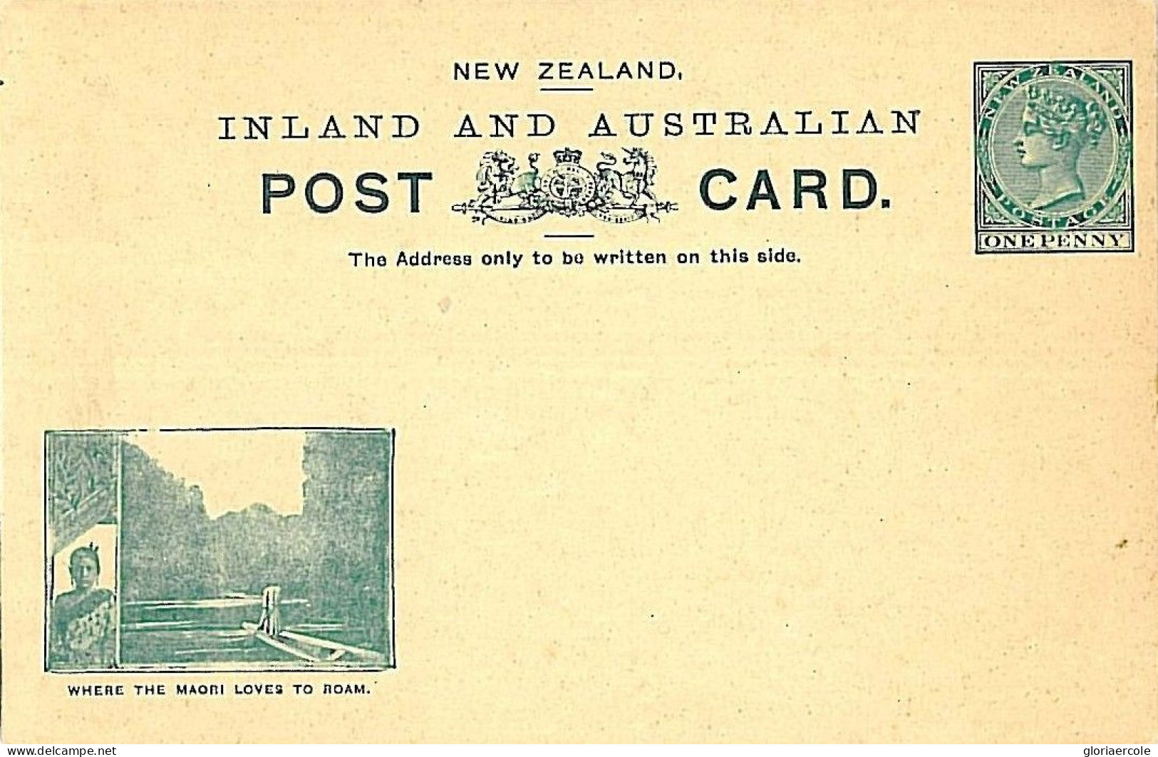 13554 - NEW ZEALAND - POSTAL HISTORY - Picture STATIONERY  Card  - CANOES - Postwaardestukken