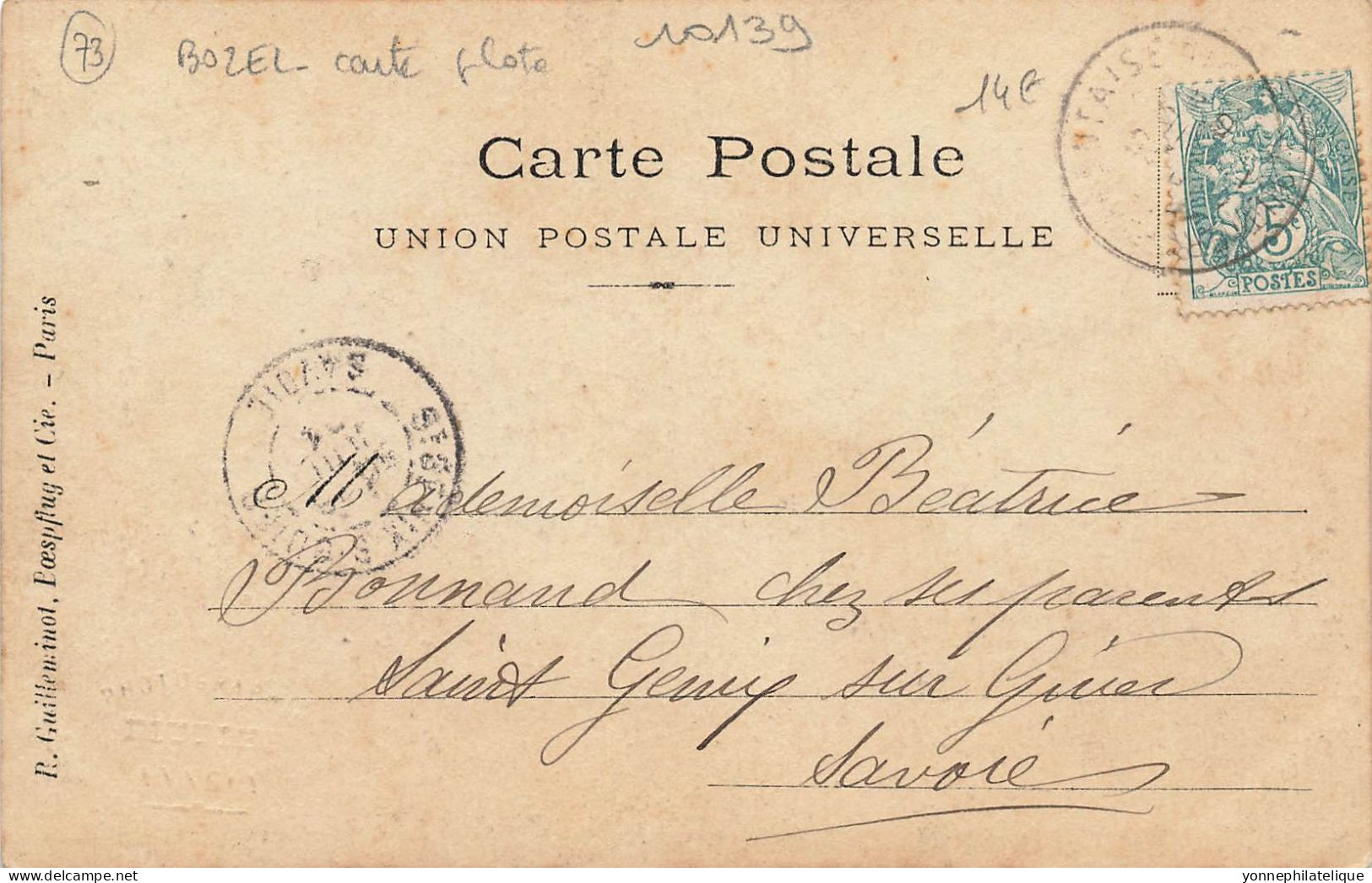 73 - SAVOIE - BOZEL - CARTE PHOTO 16 Juillet 1904 - Catastrophe Hotel ,des Alpes - 10139 - Bozel