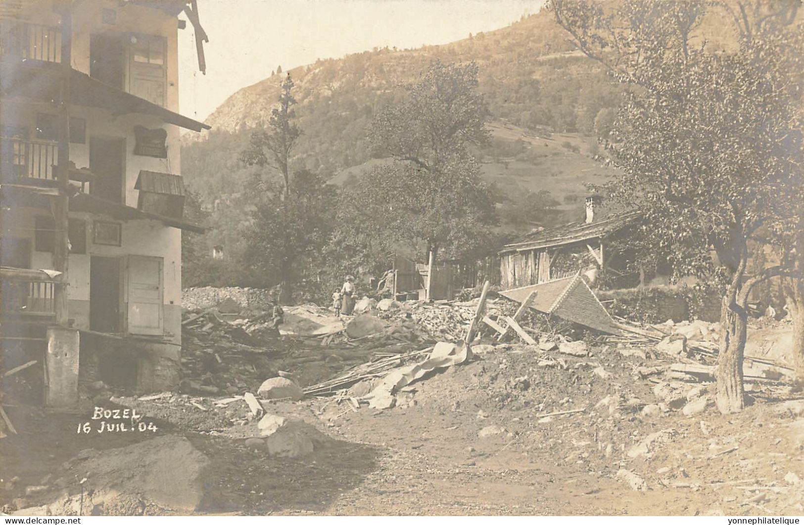 73 - SAVOIE - BOZEL - Carte Photo 16 Juillet 1904 - Catastrophe - 10137 - Bozel