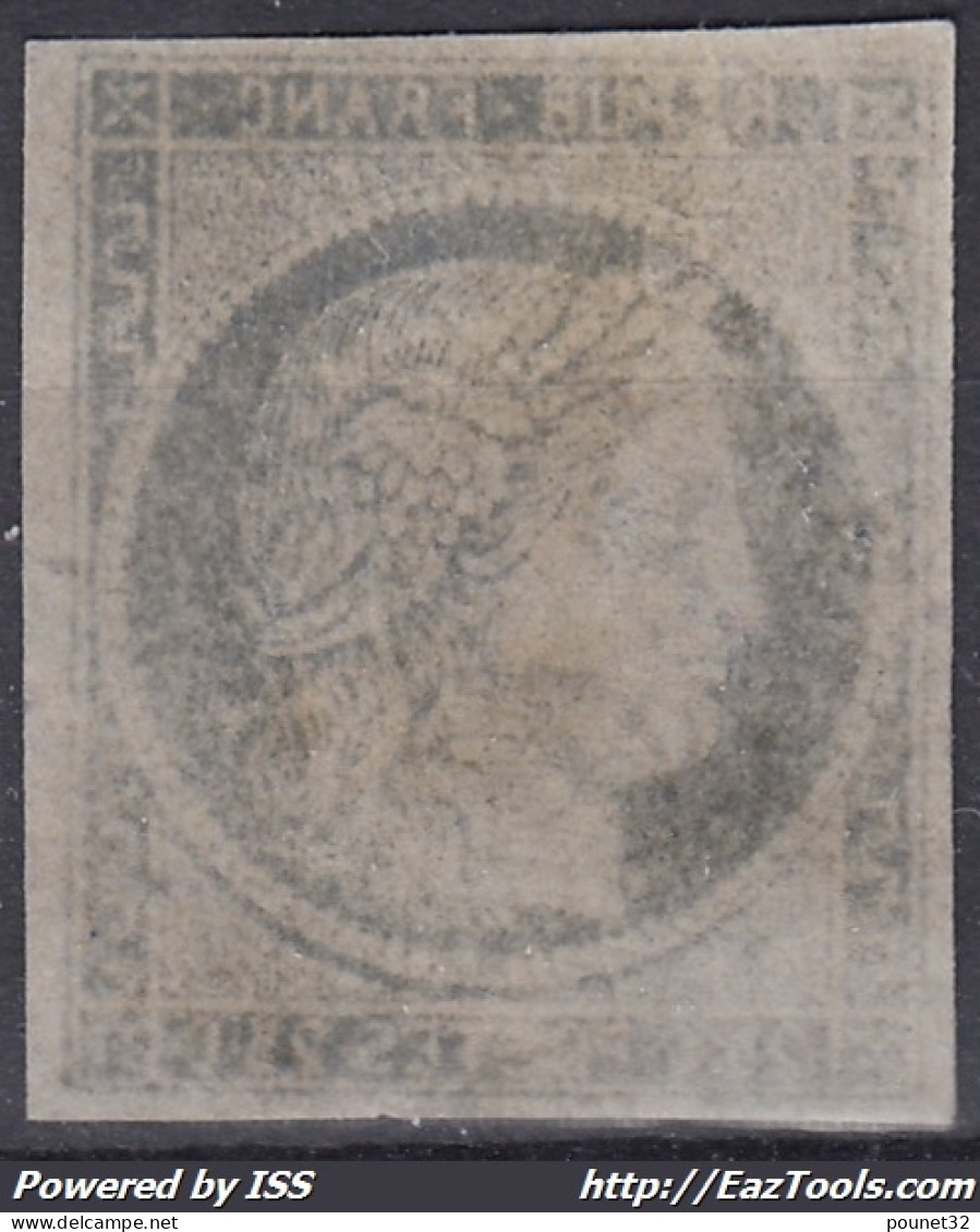 FRANCE CLASSIQUE : CERES N° 4 OBLITERATION PC 823 CHAUMONT - PAPIER TRANSPARENT - 1849-1850 Ceres