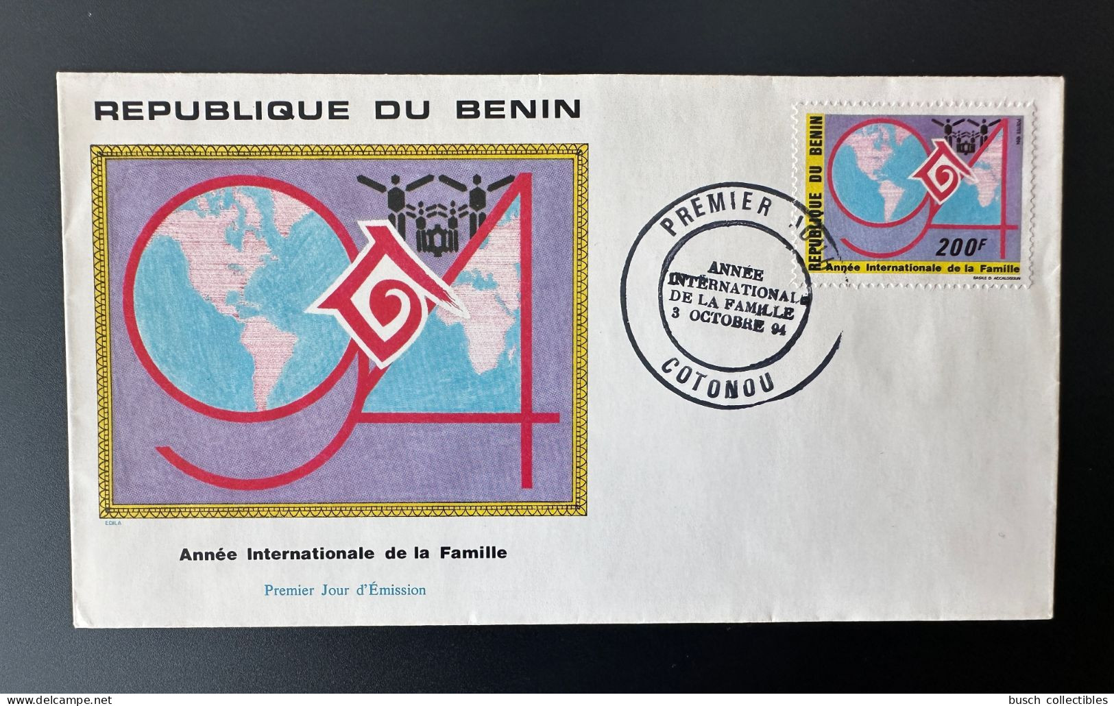 Benin 1994 Mi. 622 FDC 1er Jour Année Internationale De La Famille Family Year Jahr Der Familie - Bénin – Dahomey (1960-...)
