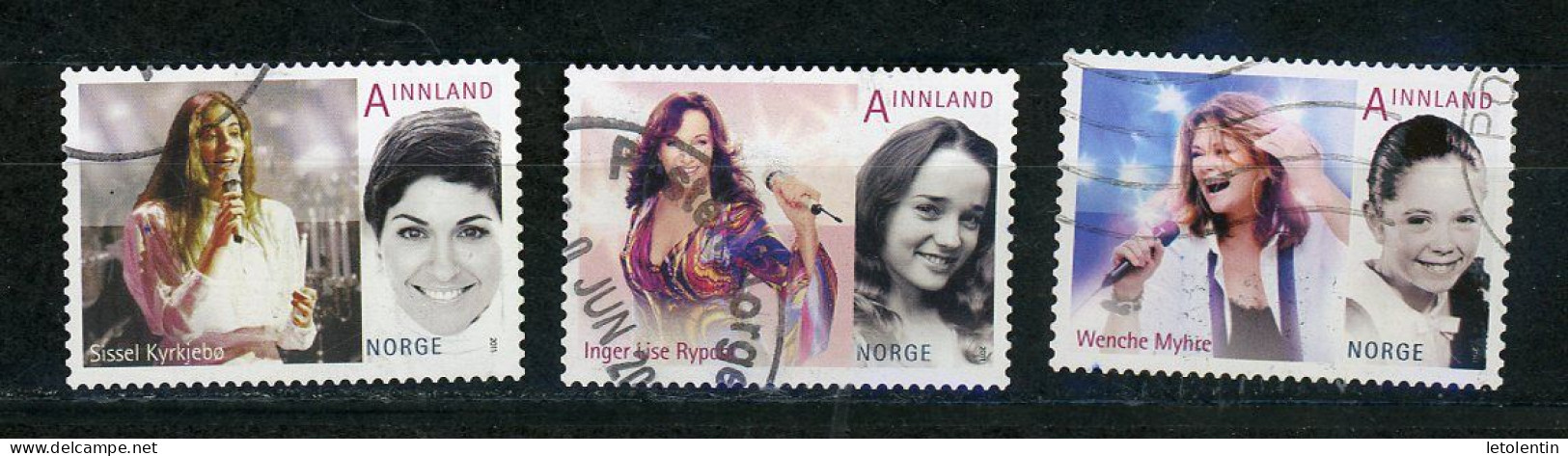 NORVEGE : MUSIQUE POPULAIRE - Yvert N° 1704+1706+1707 Obli. - Used Stamps