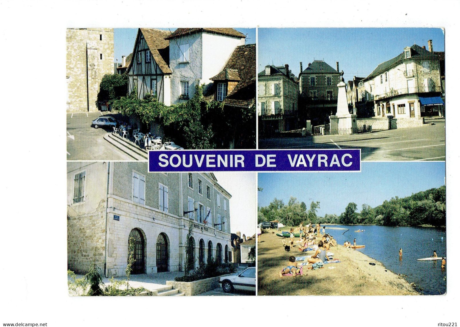 Cpm - 46 - Vayrac - Vues Diverses - Monument Hôtel De Ville - Baignade - - 1996 - Vayrac