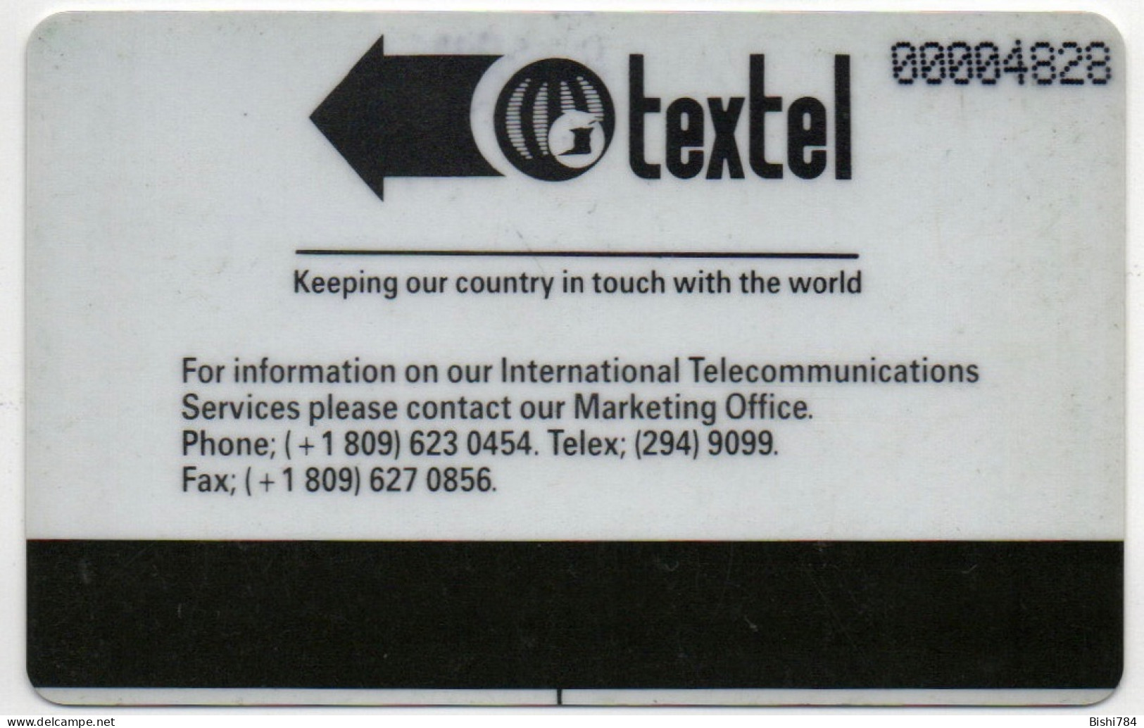Trinidad & Tobago - Mathura Earth Station 2 (Control Number At The Right Of "Textel". With Small "I" Below The Magnetic) - Trinidad & Tobago