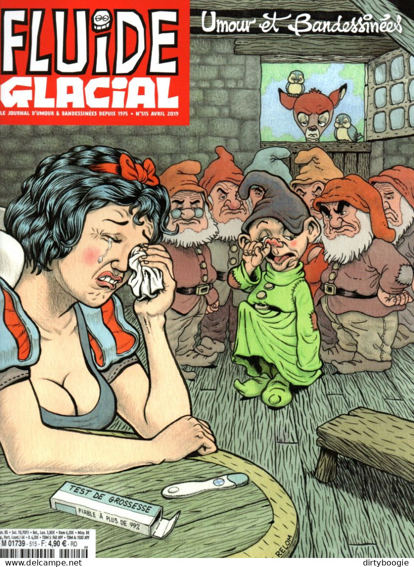 Fluide Glacial N° 515 - Avril 2019 - Diego Aranega - Relom - Reuzé - Hugot - Pixel Vengeur - Les Bidochon - Mo/CDM - Fluide Glacial