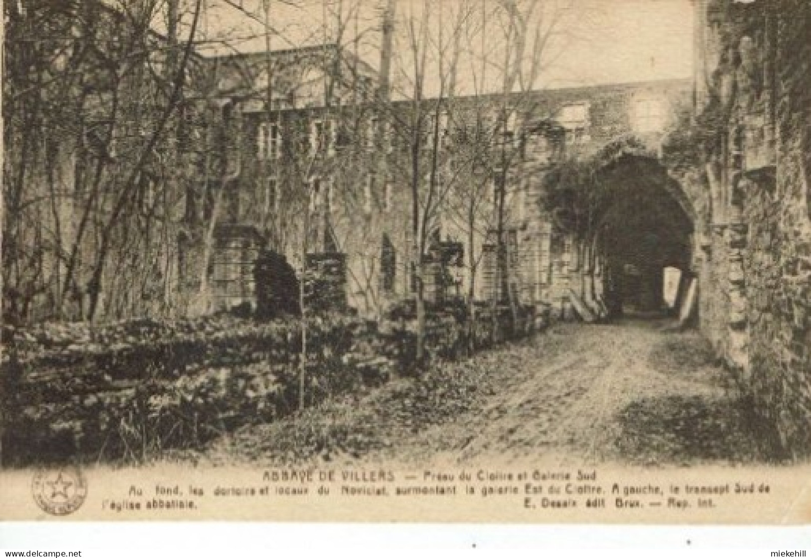 VILLERS-LA-VILLE-ABBAYE-PREAU DU CLOITRE ET GALERIE SUD-Belgique Historique - Villers-la-Ville