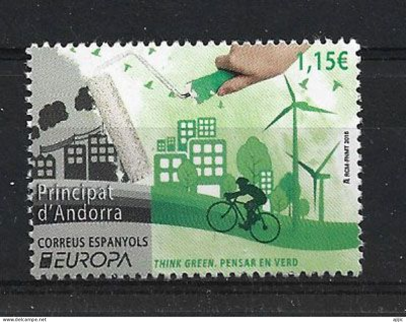 ANDORRA ESPAÑOL. EUROPA 2016. THINK GREEN / PENSAR EN VERD ! Electricité. TIMBRE Neuf ** - 2016