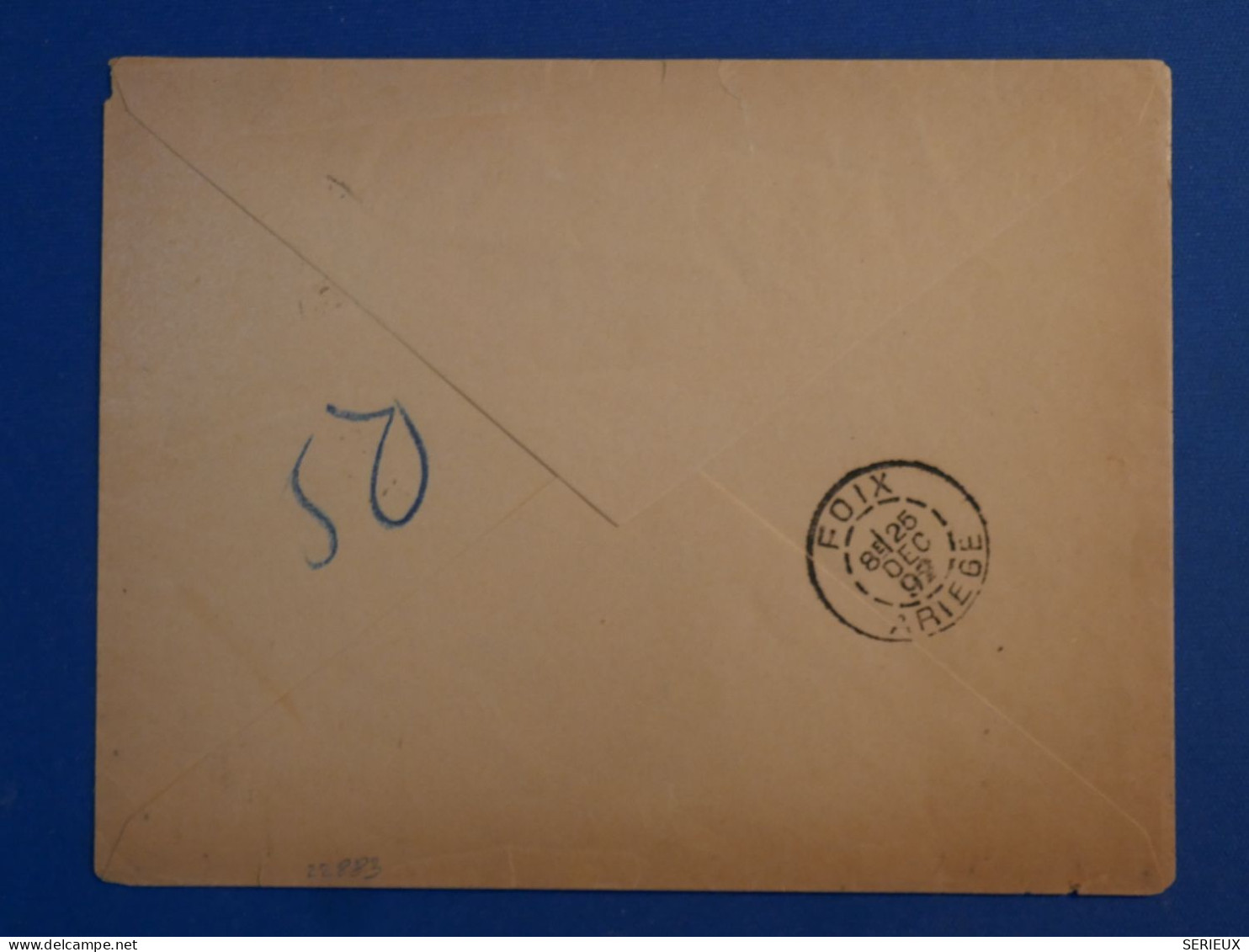 C GUYANNE BELLE  LETTRE TRES  RARE  1892 CAYENNE A  FOIX FRANCE +N°19  +TARIF IMPRIMé+ AFFRANCHISSEMENT  PLAISANT++ - Lettres & Documents