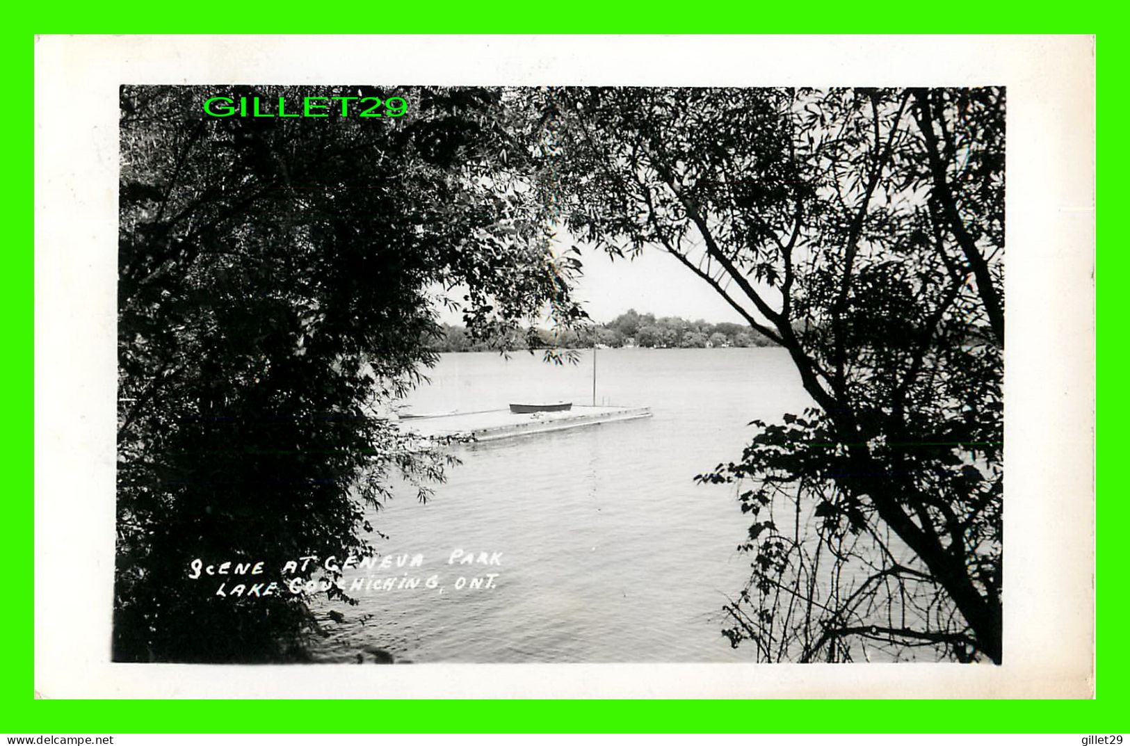 LAKE COUCHICHING, ONTARIO - SCENE AT GENEVA PARK - CARTE PHOTO - CIRCULÉE EN 1956 - - Autres & Non Classés