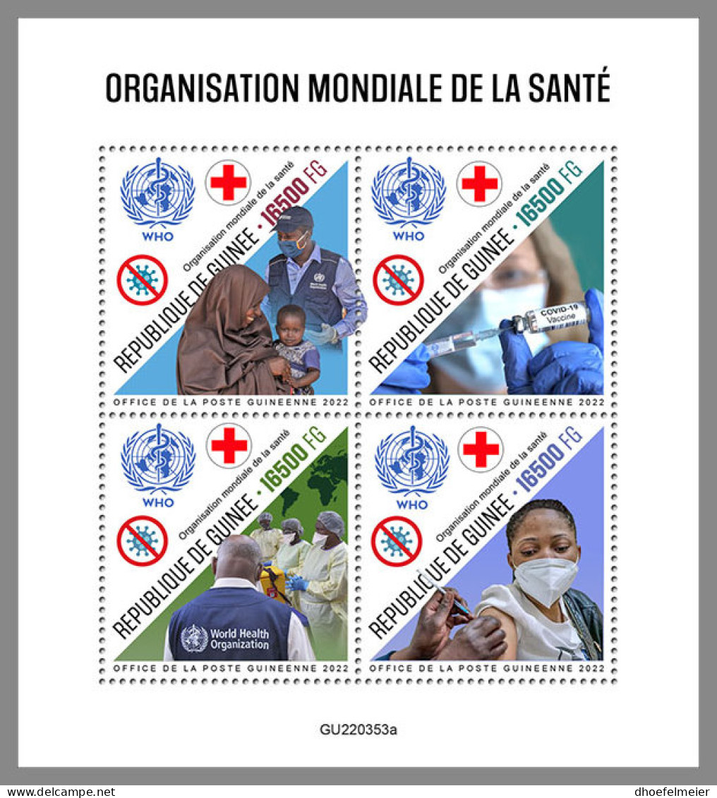 GUINEA REP. 2022 MNH WHO World Health Organisation Weltgesundheitsorganisation M/S - OFFICIAL ISSUE - DHQ2322 - WGO