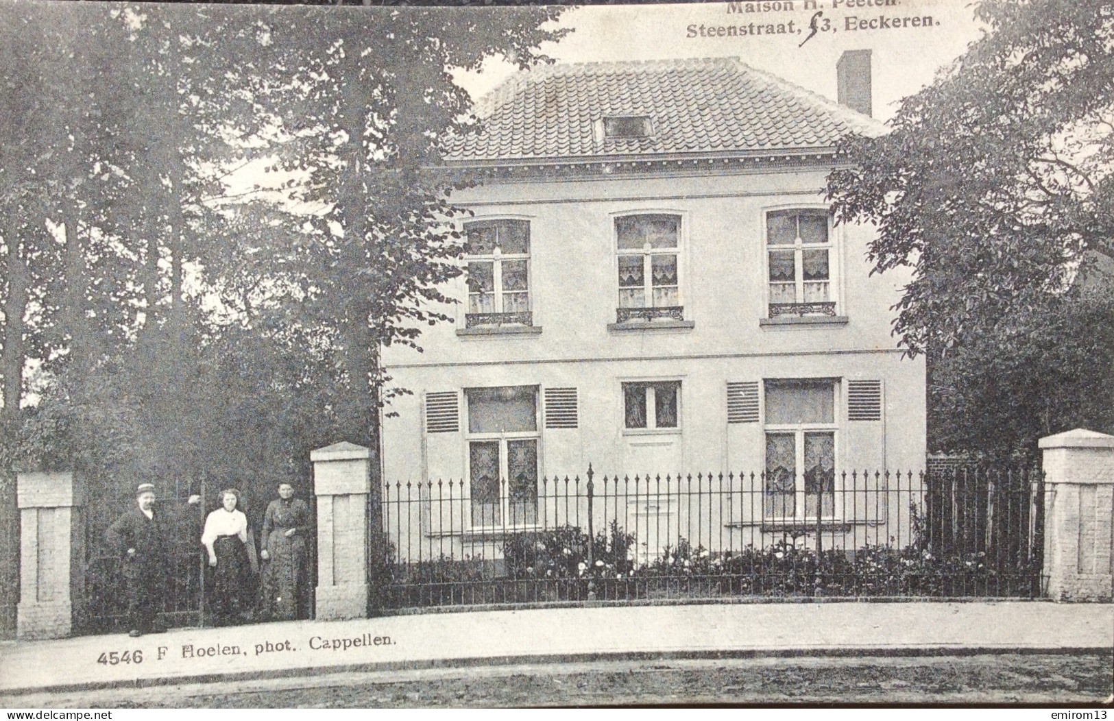 Antwerpen Maison Peeten Steenstraat Eeckeren 4546 Hoelen Photo Cappellen 1909 - Antwerpen