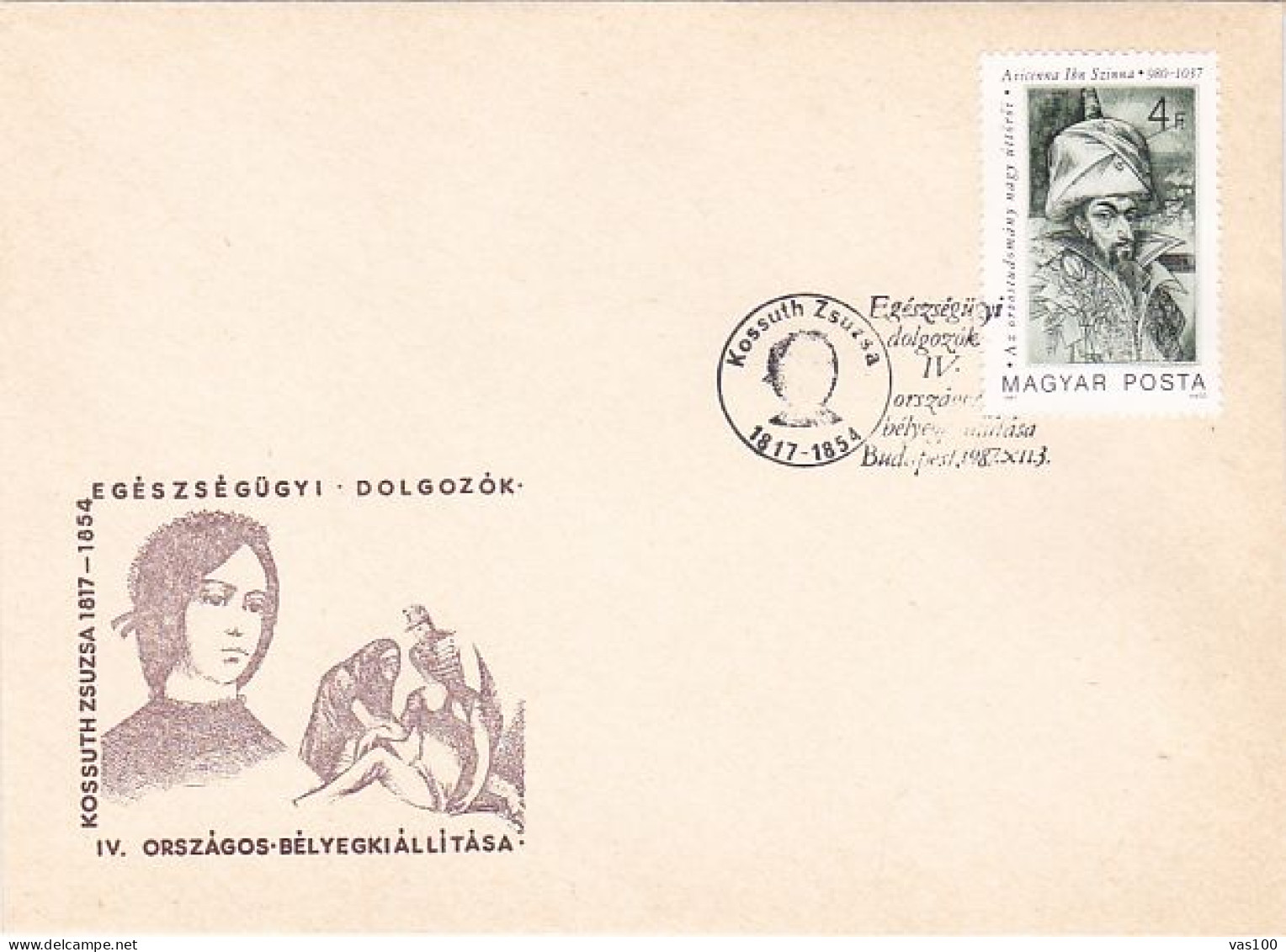 BUDAPEST MEDICAL WORKERS PHILATELIC EXHIBITION, SPECIAL COVER, 1987, HUNGARY - Lettres & Documents