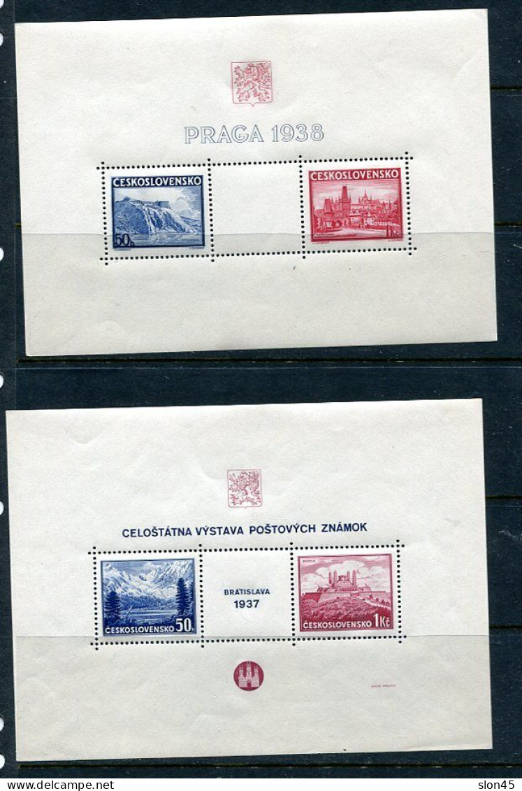 Czechoslovakia Accumulation 1937 And Up 5 Sheet+2 Blocks Of 4 15156 - Collections, Lots & Séries