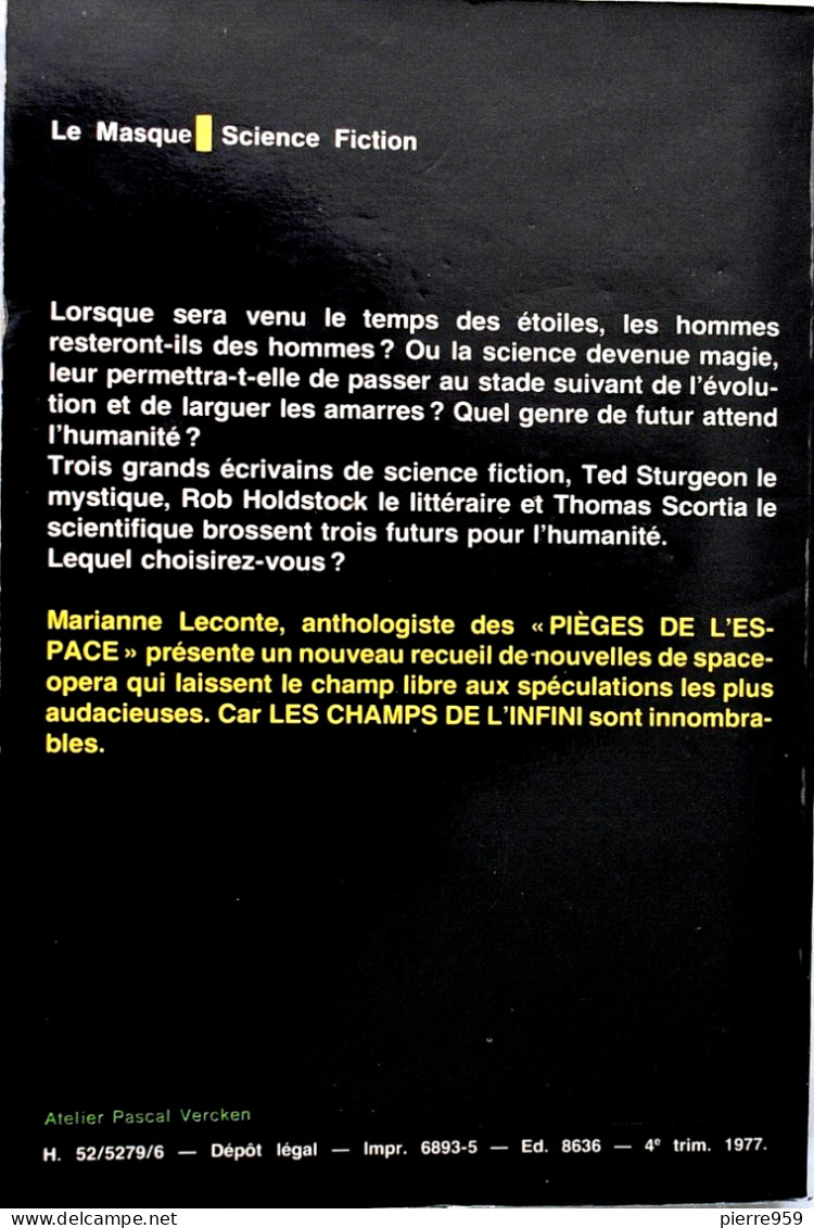Les Champs De L'infini - Anthologie Préparée Par Marianne Leconte - Le Masque SF
