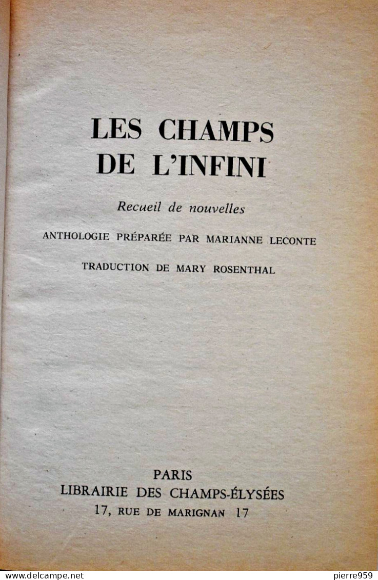 Les Champs De L'infini - Anthologie Préparée Par Marianne Leconte - Le Masque SF