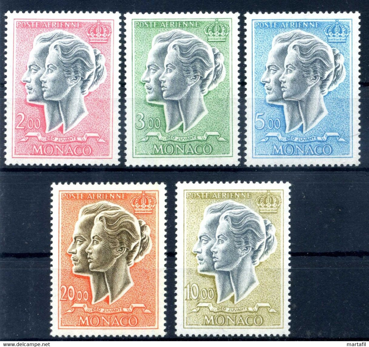 1966 MONACO SET MNH ** A87-A90a - Luftfahrt