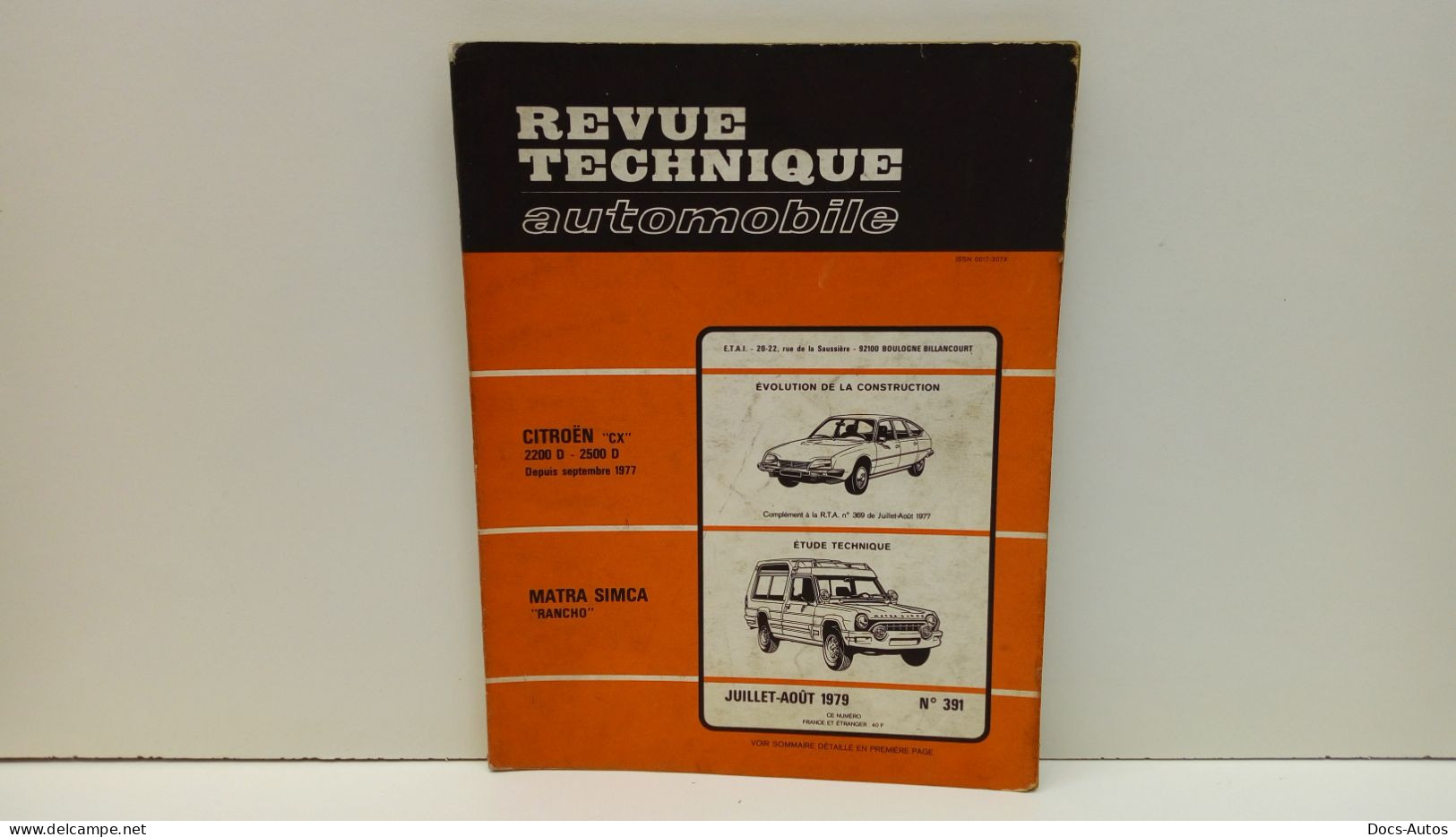 Matra Simca Rancho - Revue Technique N°391 De 1979 - Voitures