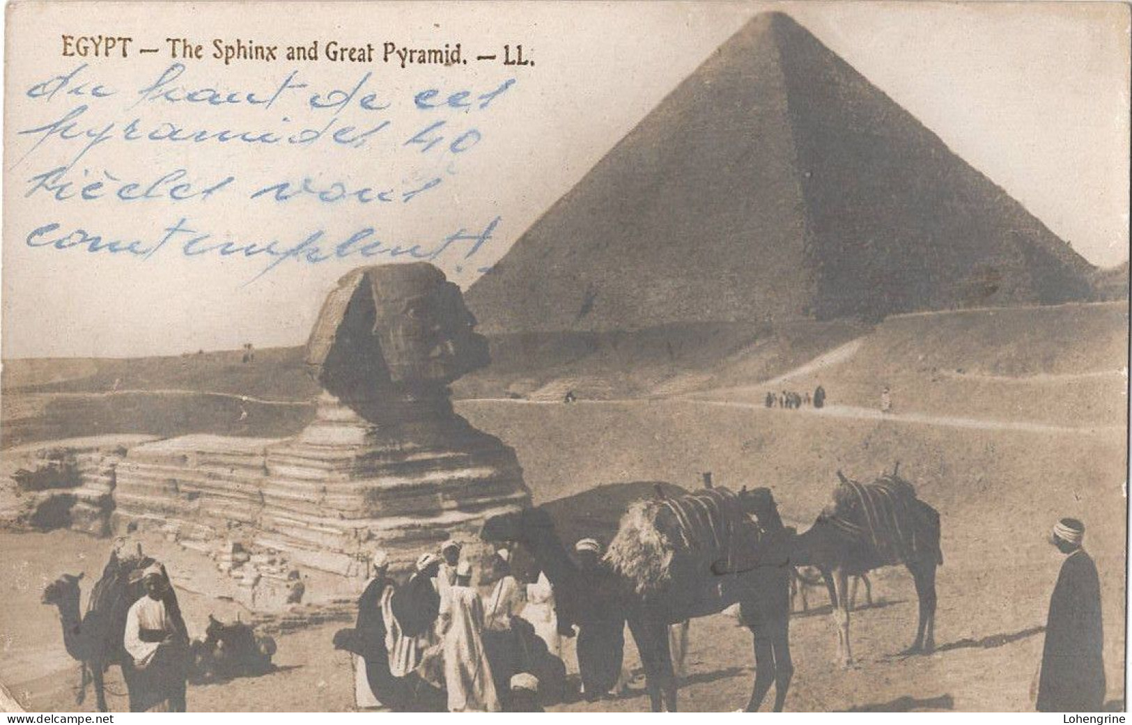 Carte Photo Egypt The Sphinx And Great Pyramid, Sphinx Et Grande Pyramide Egypte - Sphinx