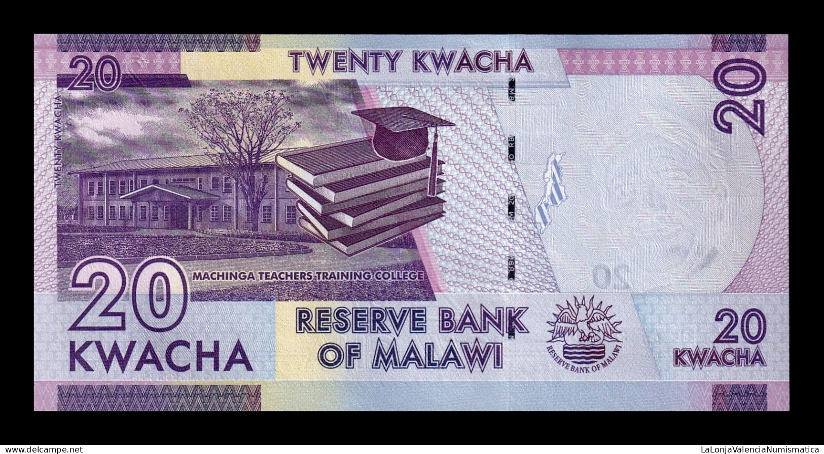 Malawi Lot Bundle 100 Banknotes 20 Kwacha 2020 Pick 63f Sc Unc - Malawi