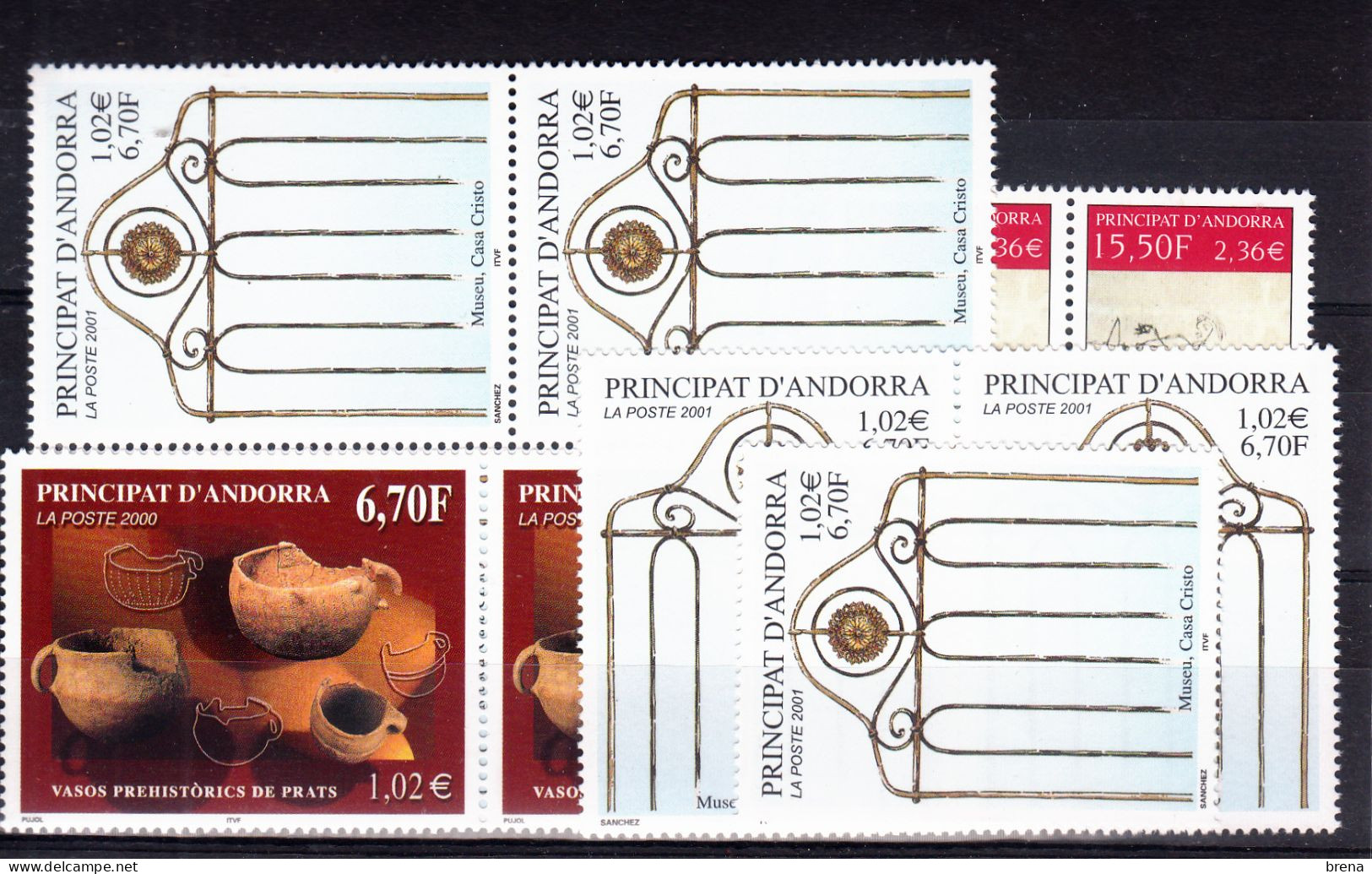 ANDORRE LOT DE TIMBRES NEUFS XX  33 % VALEUR FACIALE POUR STOCK OU AFFRANCHISSEMENT - Verzamelingen