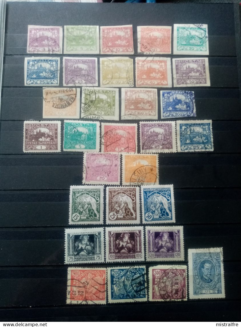 TCHECOSLOVAQUIE. 1918 à 1932. N° 1 à 279. Lot De 50 Oblitérés Et 6 NEUFS. - Used Stamps