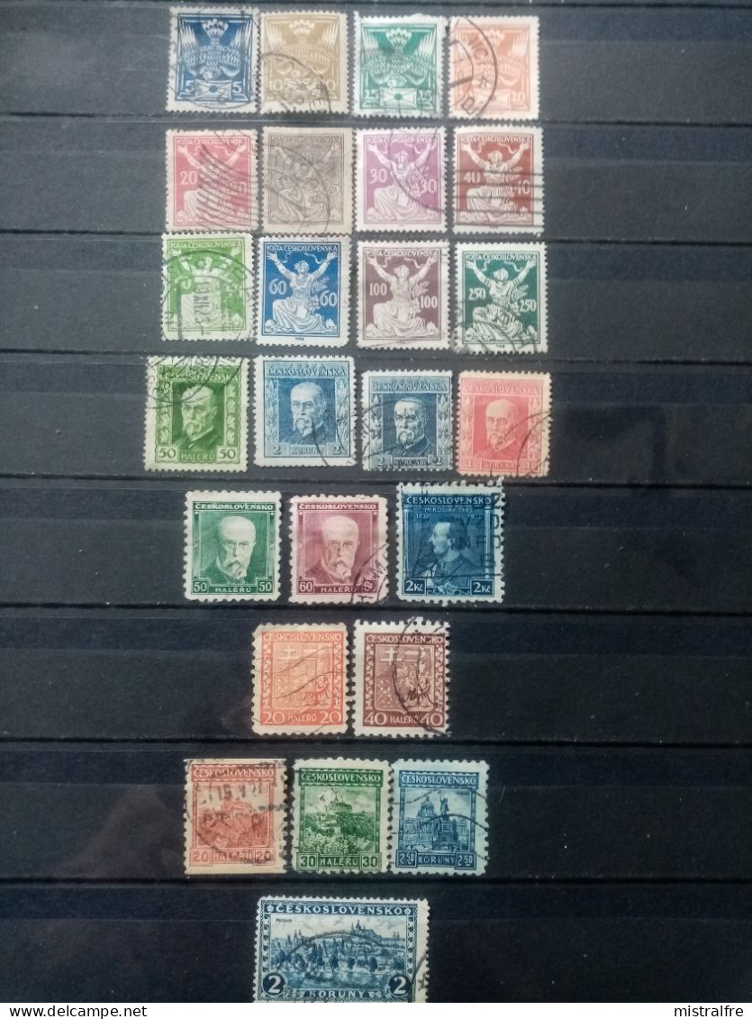 TCHECOSLOVAQUIE. 1918 à 1932. N° 1 à 279. Lot De 50 Oblitérés Et 6 NEUFS. - Used Stamps