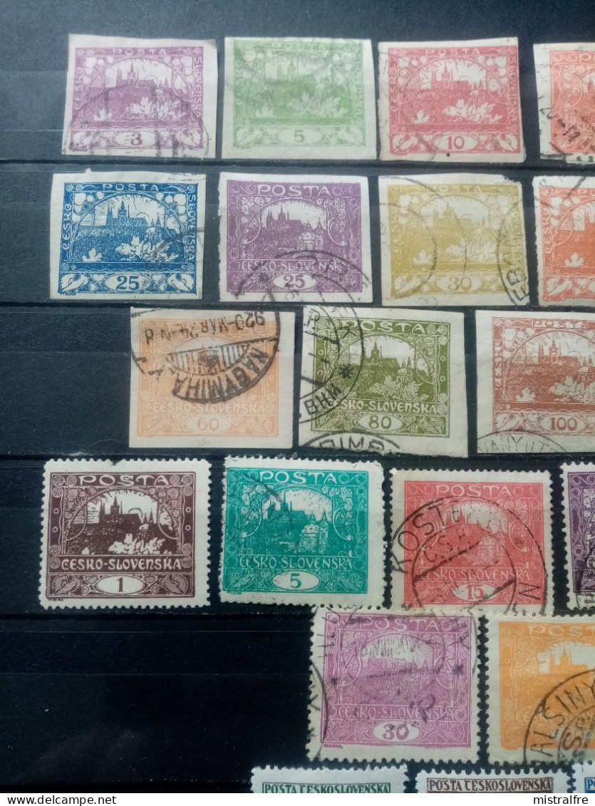 TCHECOSLOVAQUIE. 1918 à 1932. N° 1 à 279. Lot De 50 Oblitérés Et 6 NEUFS. - Used Stamps