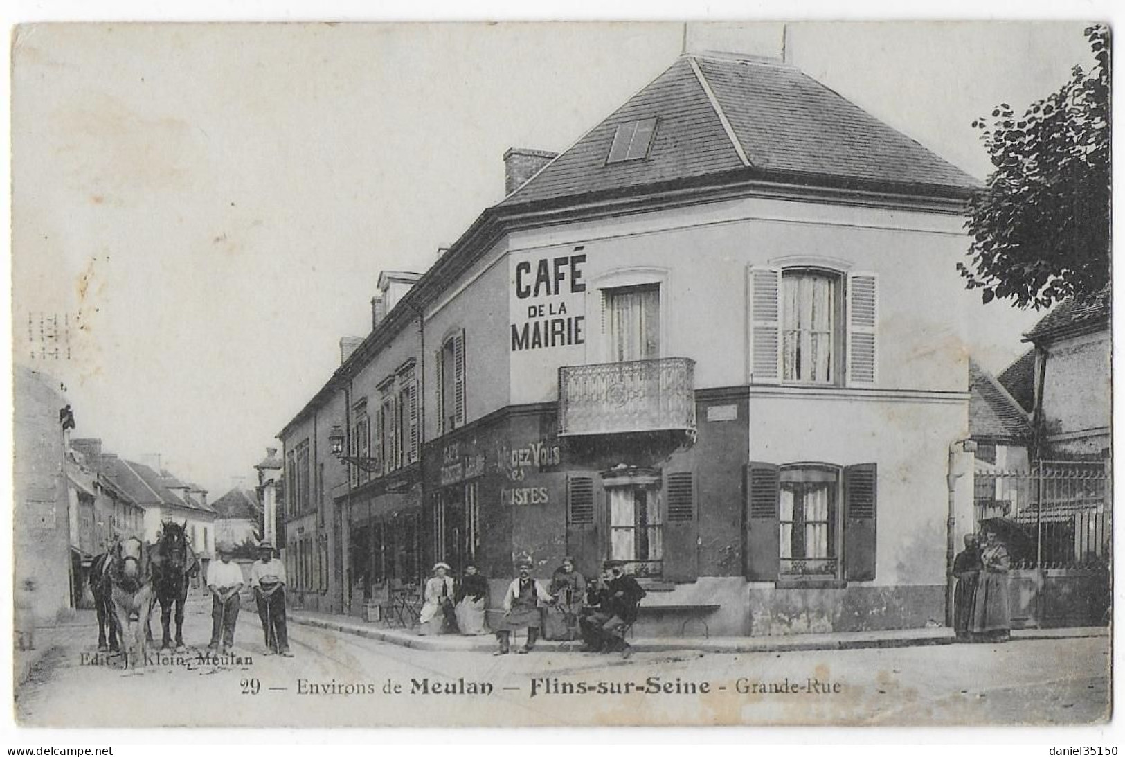 29 - Environs De Meulan - Flins-sur-Seine - Grande-Rue CPA écrite - Flins Sur Seine