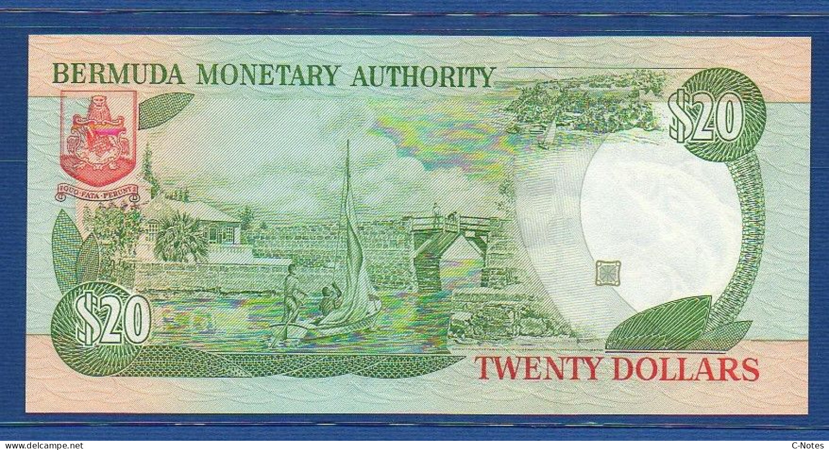 BERMUDA - P.43b – 20 Dollars 1999 UNC, S/n C/1 900181 - Bermudas