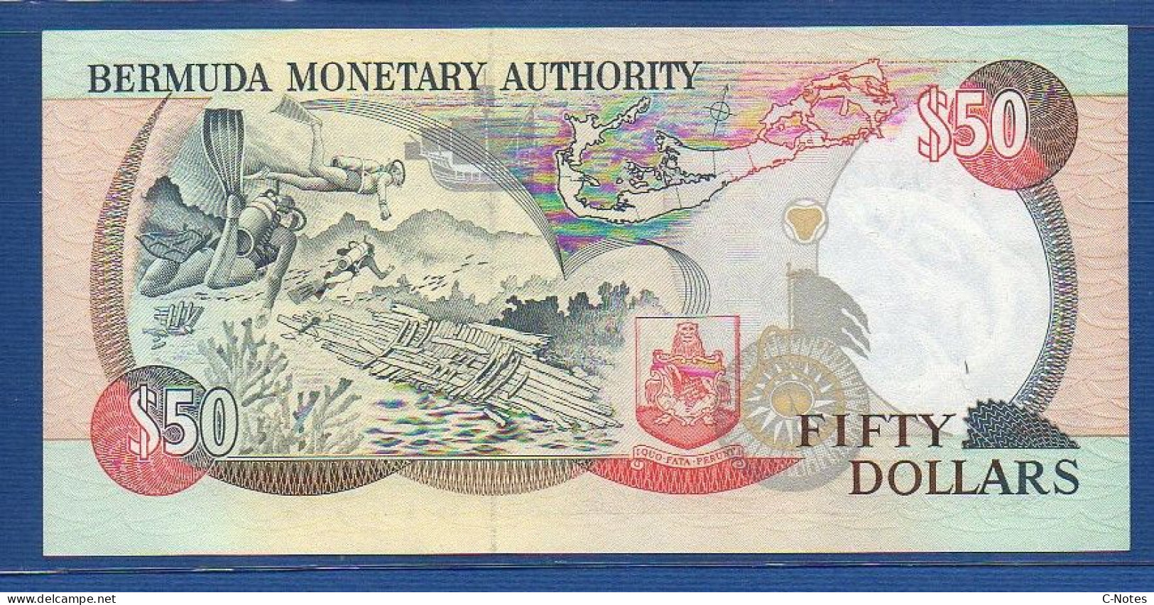 BERMUDA - P.44b – 50 Dollars 1995 UNC, S/n C/1 103759 - Bermude