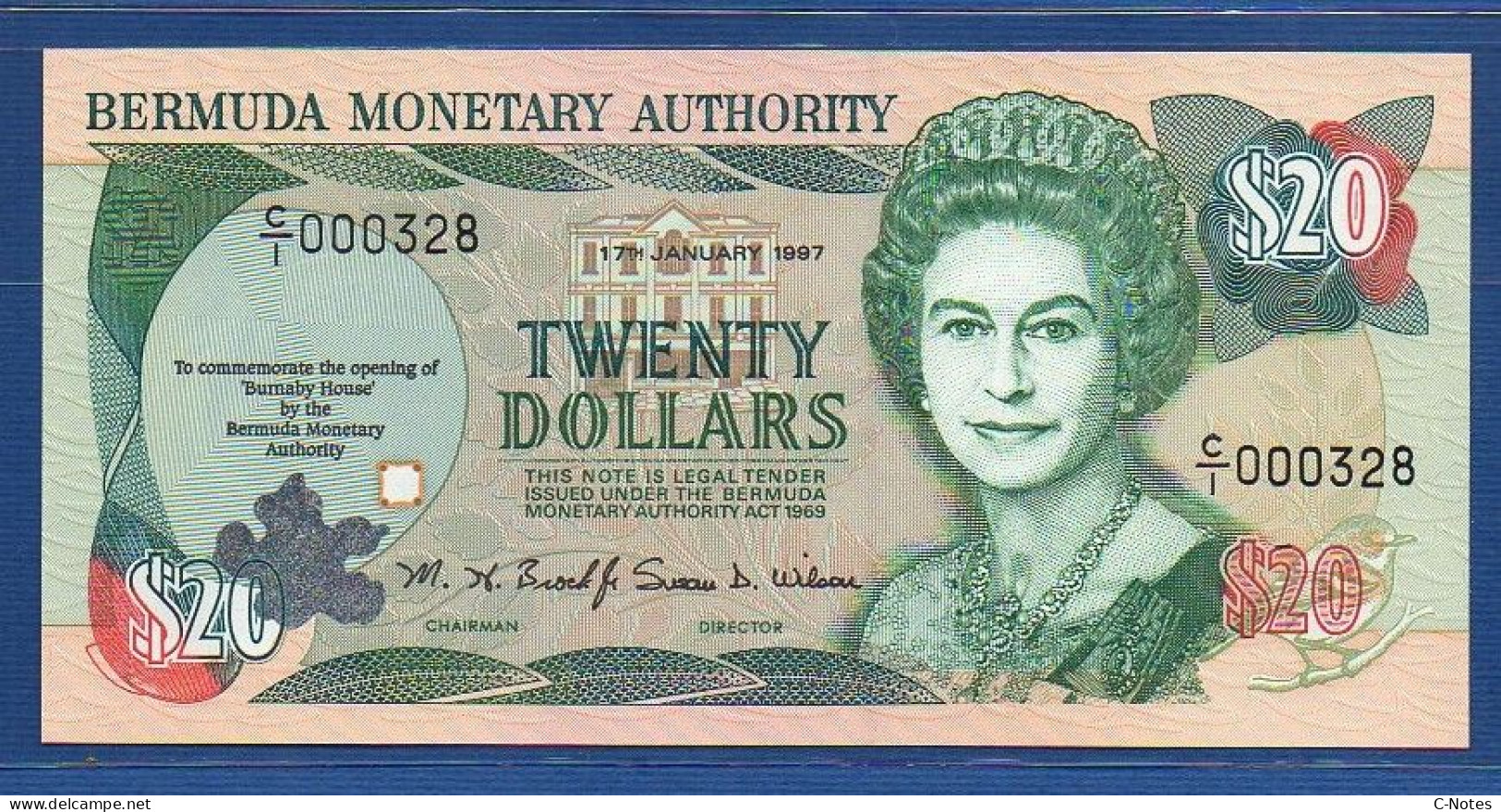 BERMUDA - P.47 – 20 Dollars 1997 UNC, S/n C/1 000328 Commemorative Issues - Bermudes