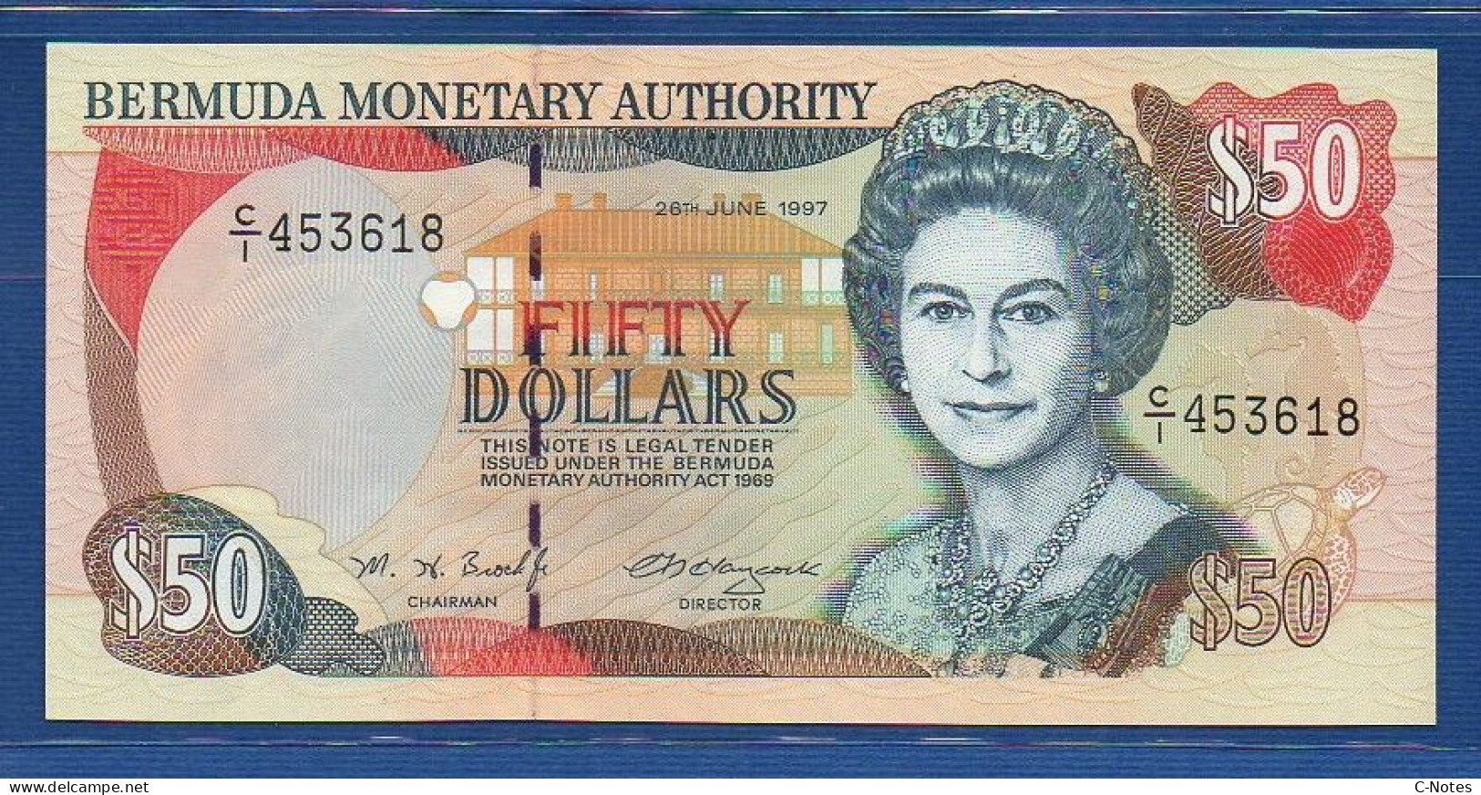 BERMUDA - P.48 – 50 Dollars 1997 UNC, S/n C/1 453618 - Bermudas