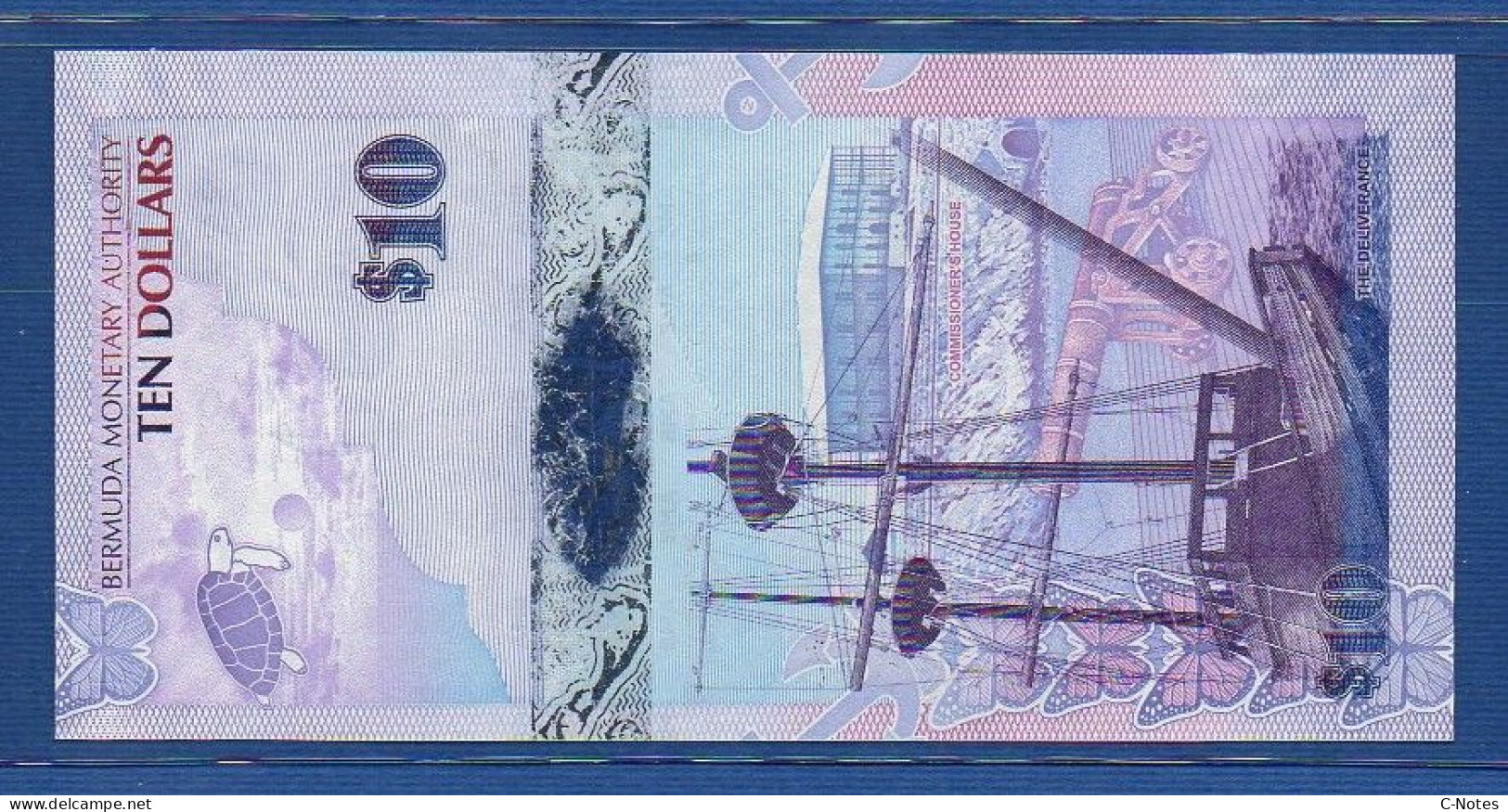 BERMUDA - P.59a – 10 Dollars 2009 UNC, S/n "Bermuda Onion" 045596 - Bermudas