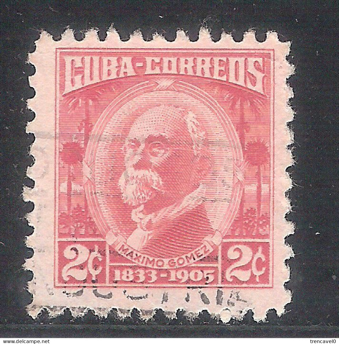 Cuba 1954- 1 Sello Usado Y Circulado - Máximo Gómez - Gebruikt