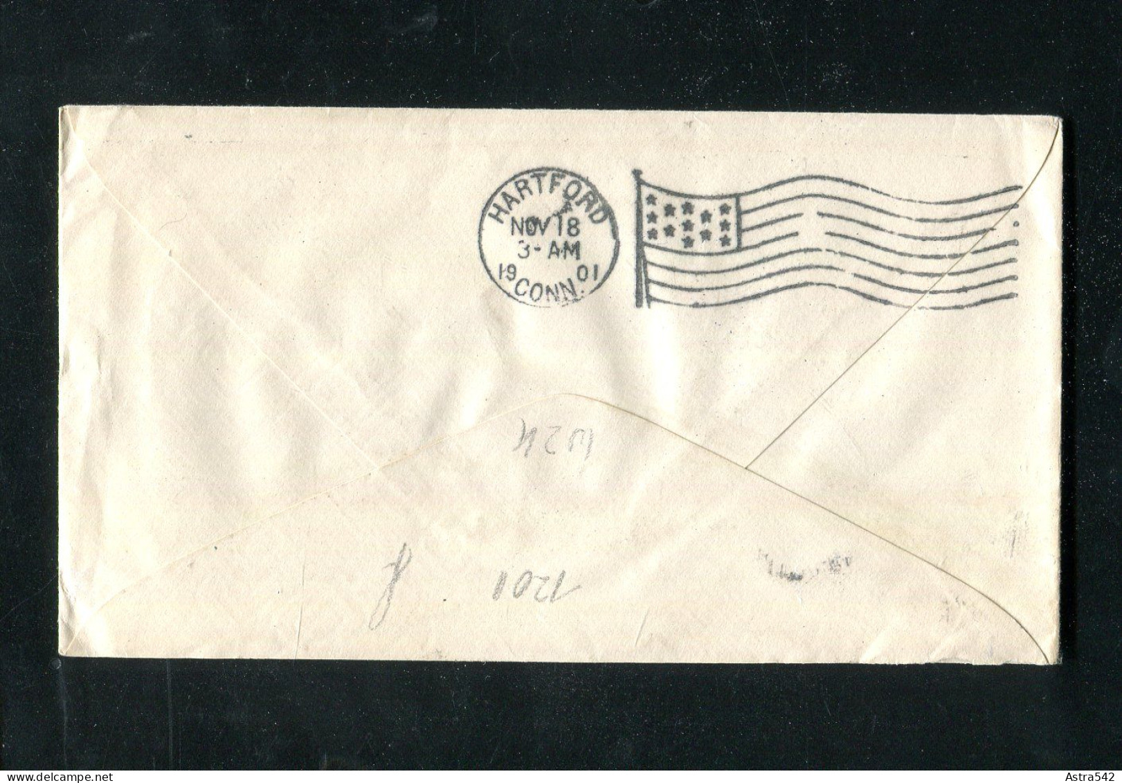 "USA" 1901, Ganzsachenumschlag Ex N.Y. Nach Hartford (13326) - 1901-20