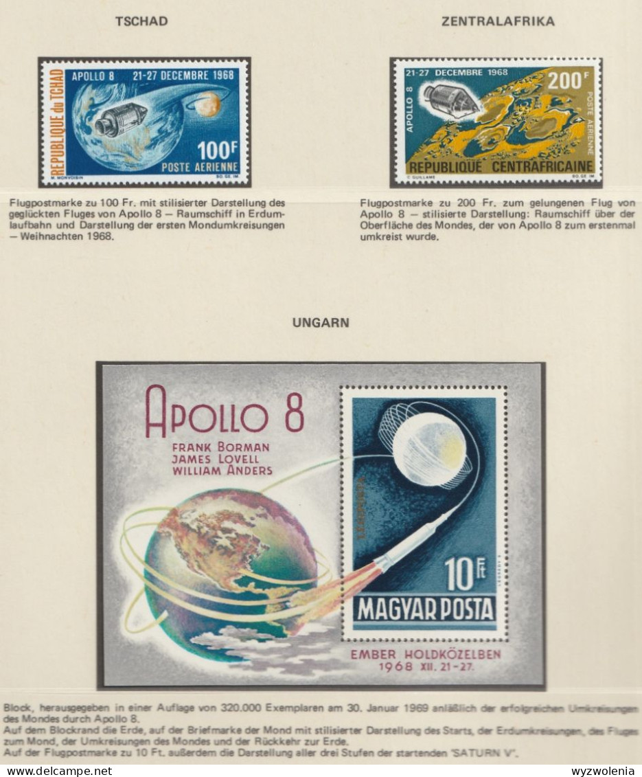 A 229) Raumfahrt: Apollo 7 Und 8, Astronauten Umkreisen Den Mond - Collections