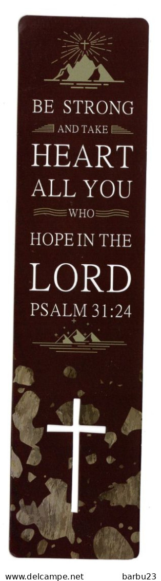 Marque Pages Lord Psalm 31:24 Recto Identique Au Verso - Marque-Pages