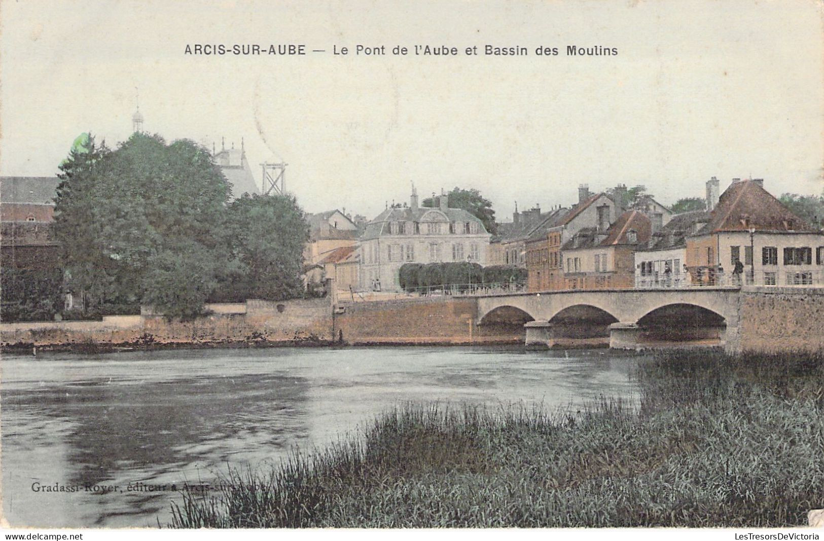 FRANCE - 10 - ARCIS SUR AUBE - Le Pont De L'Aube Et Bassin Des Moulins - Carte Postale Ancienne - Arcis Sur Aube