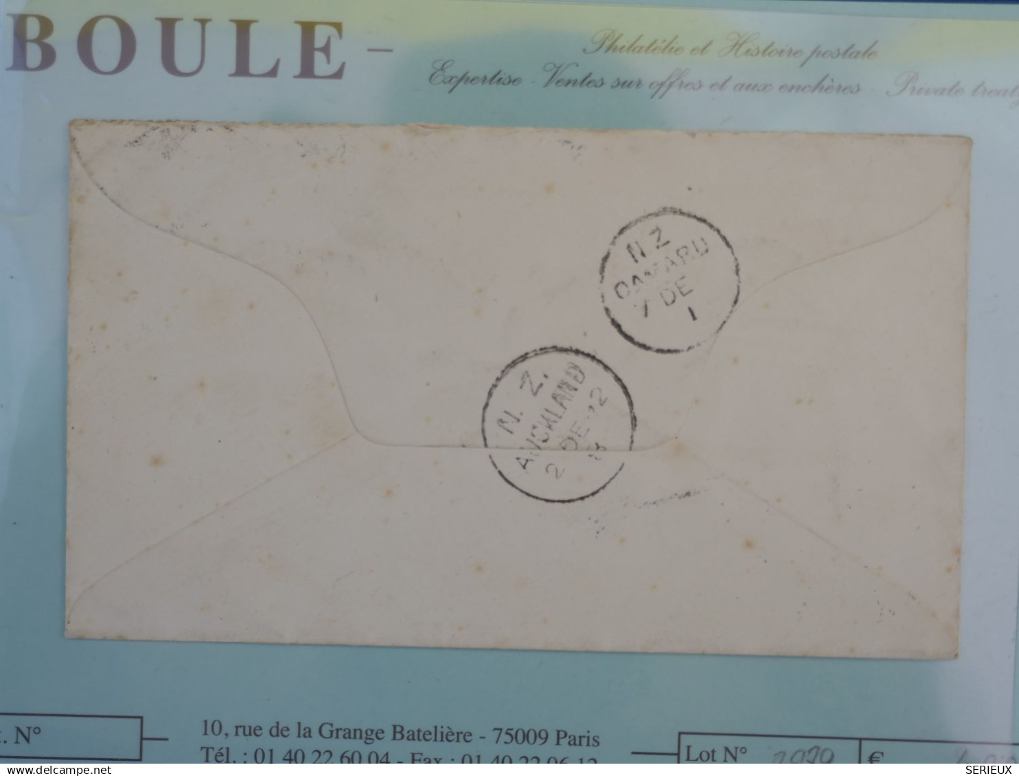 C NOUVELLE CALEDONIE BELLE LETTRE TRES RARE 1892 NOUMEA A OAMARU NOUVELLE ZELANDE+++PAIRE SURCHARGéE++ AFF. PLAISANT+++ - Storia Postale