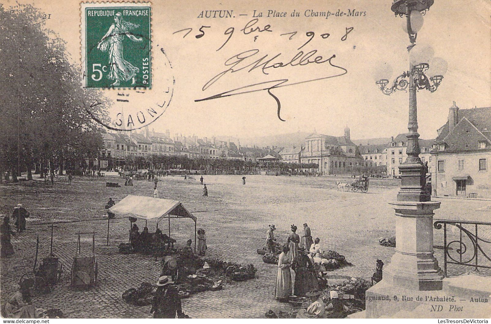 FRANCE - 71 - AUTUN - La Place Du Champ De Mars - Carte Postale Ancienne - Autun