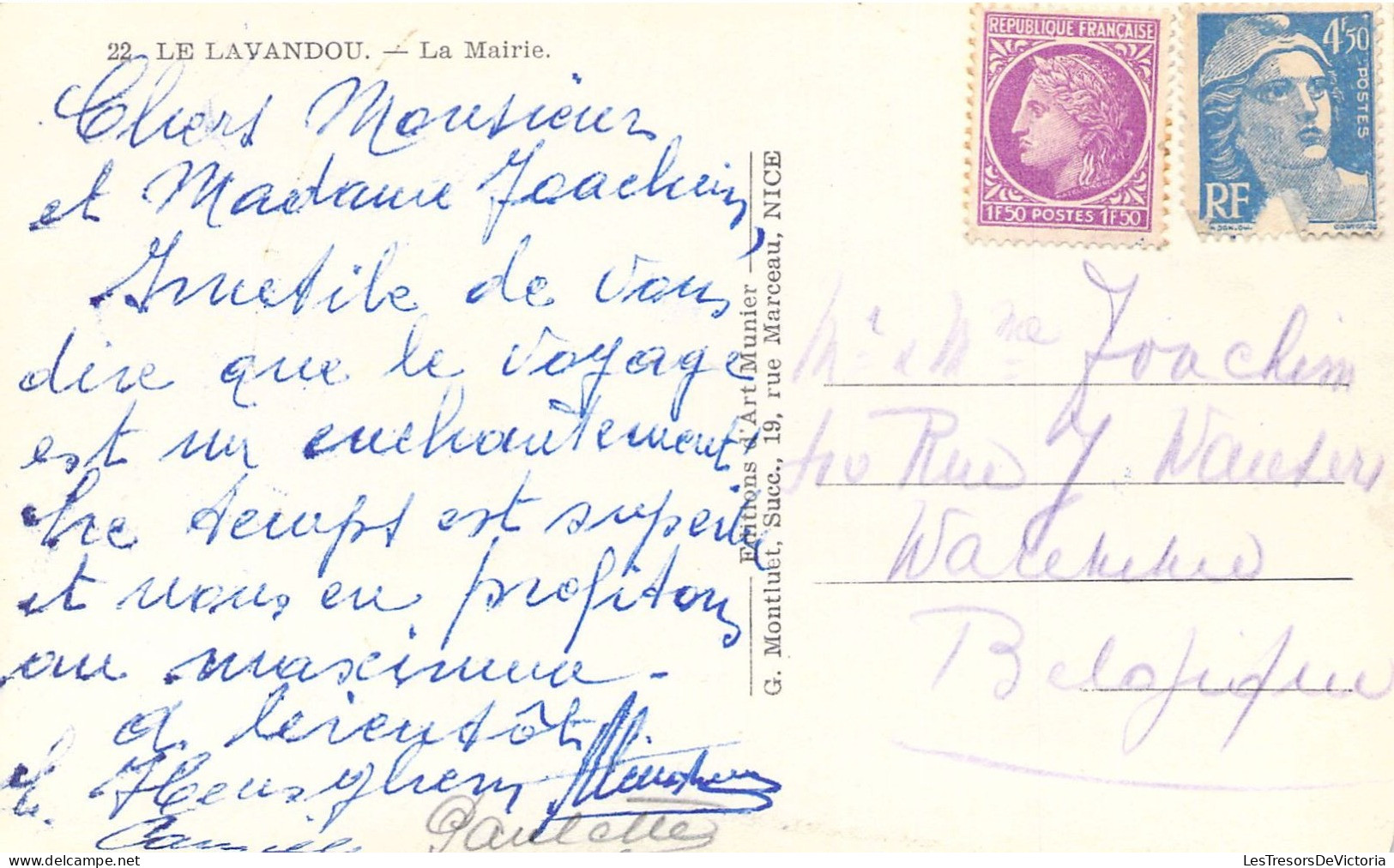 FRANCE - 83 - LE LAVANDOU - La Mairie - Carte Postale Ancienne - Le Lavandou