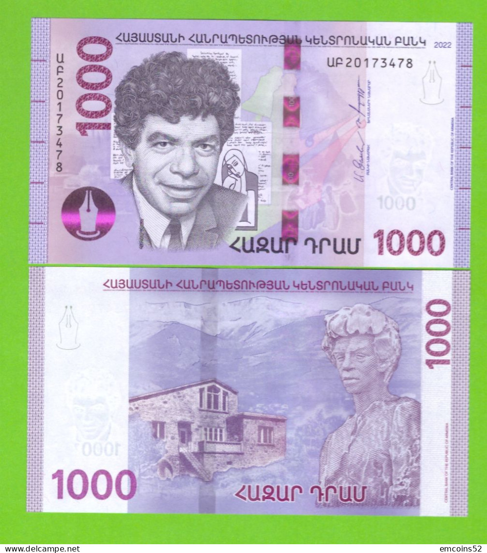 ARMENIA 1000 DRAM 2022 P-W61 UNC NEW - Armenië