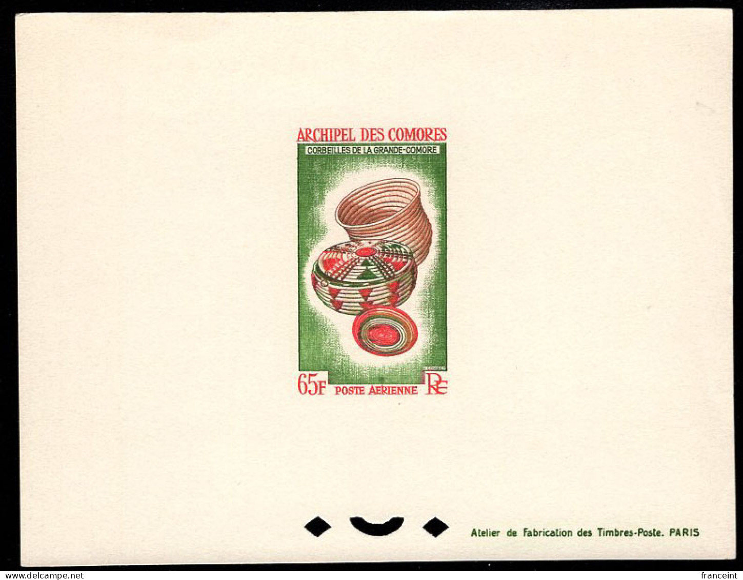 COMORO ISLANDS(1963) Baskets. Deluxe Sheet. Scott No C8, Yvert No PA8. - Sonstige & Ohne Zuordnung