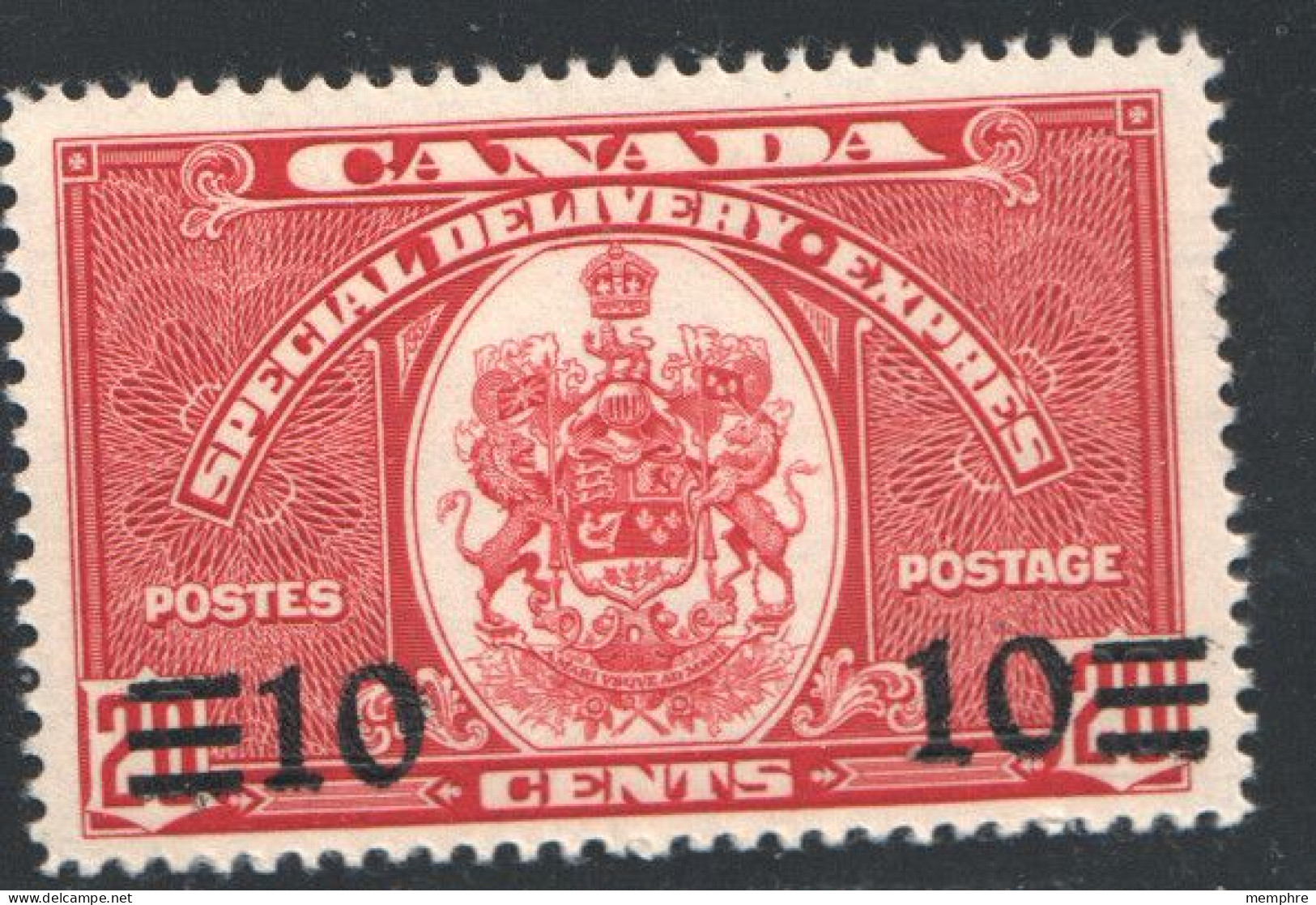 1938  Special Delivery  Overprinted 10 Cents   Sc E9 MNH ** - Eilbriefmarken