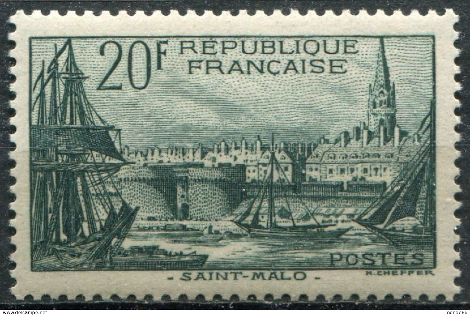 FRANCE - Y&T  N° 394 **...papier épais - Unused Stamps