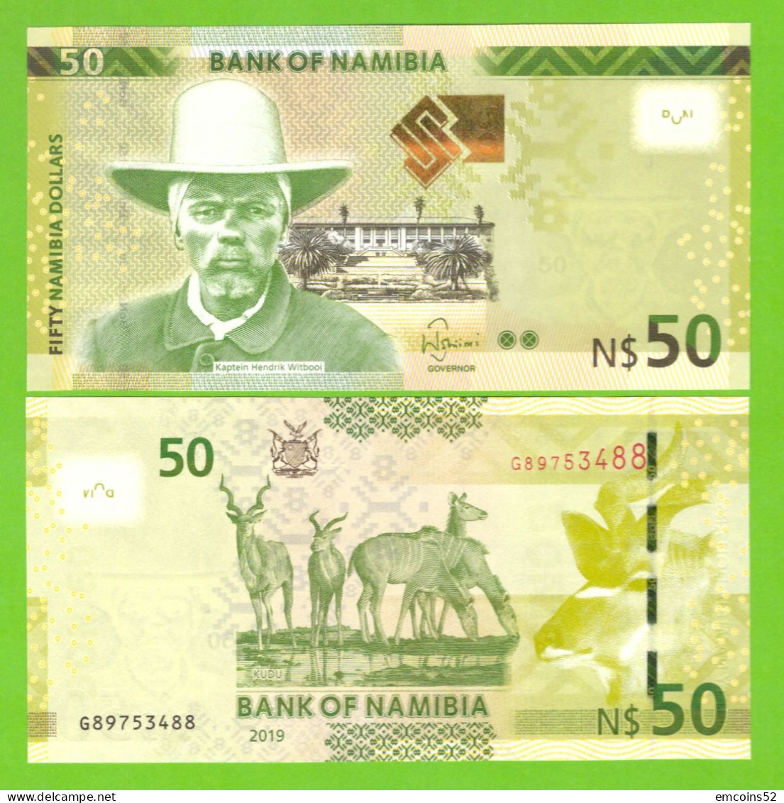 NAMIBIA  50 DOLLARS 2019 P-13 UNC - Namibië