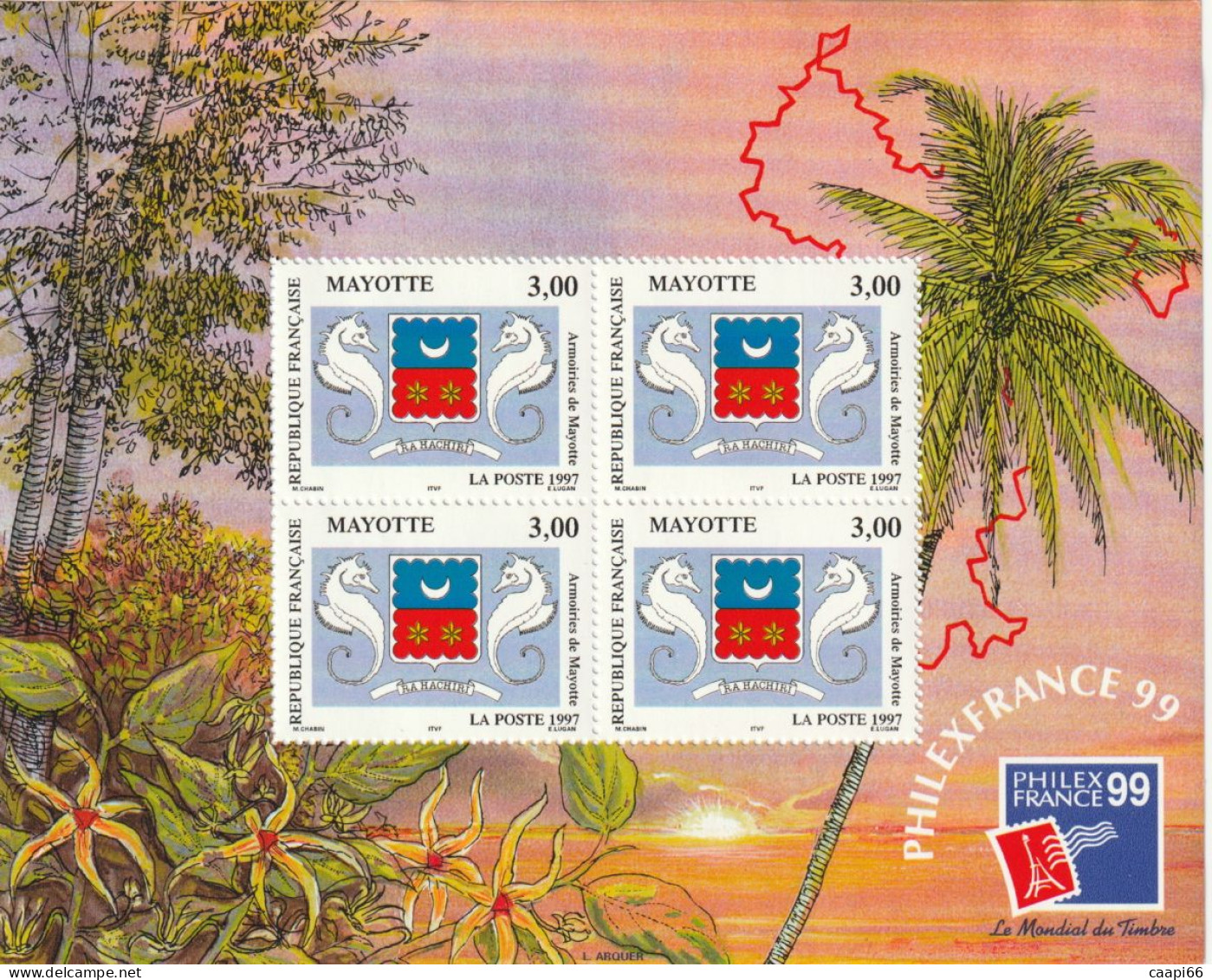 Bloc N°1 De Mayotte De 1999 Neuf - Blocks & Kleinbögen