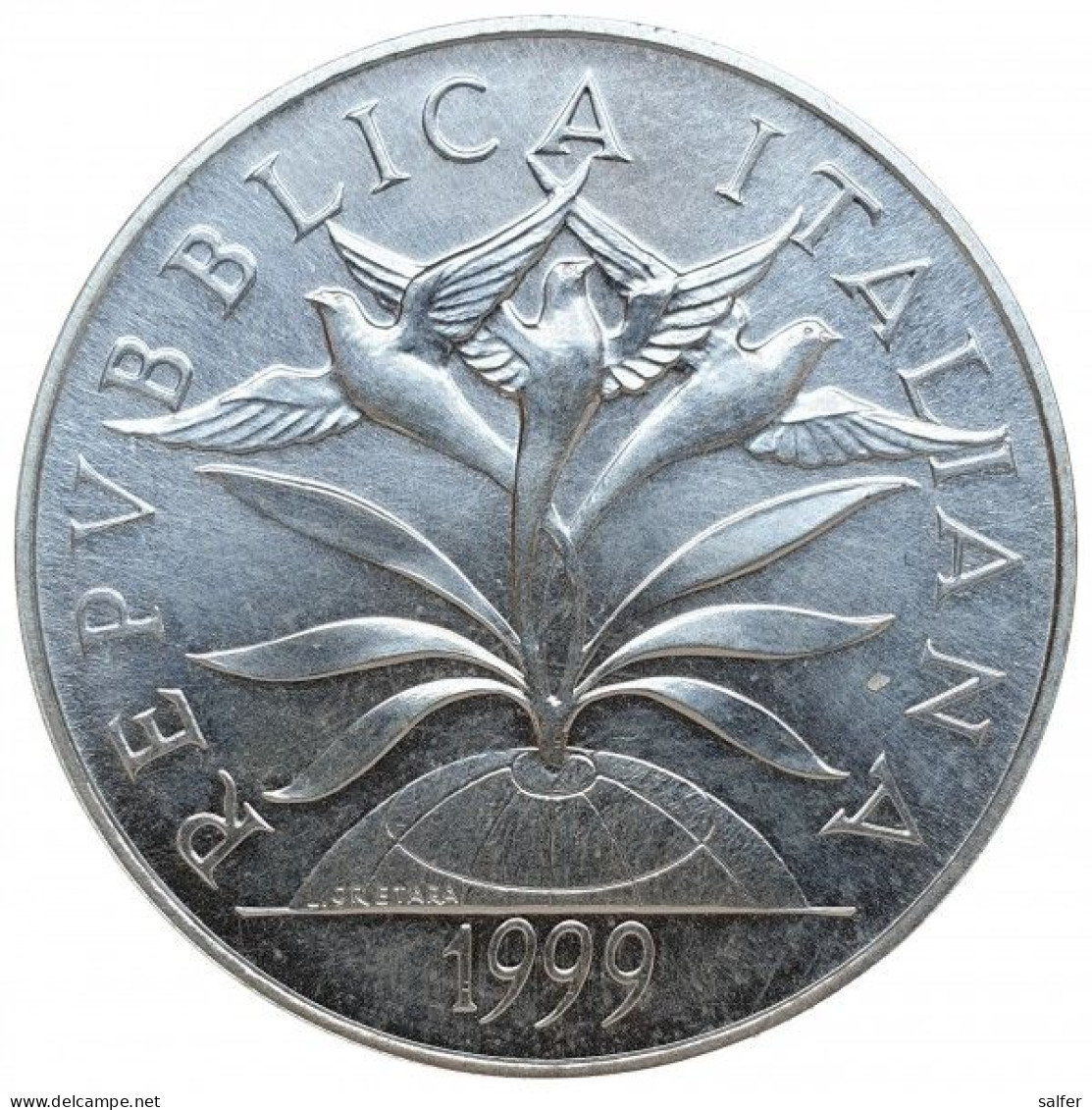 REPUBBLICA  1999 ANNO DUEMILA DITTICO   Lire 5000  X 2 AG - Gedenkmünzen