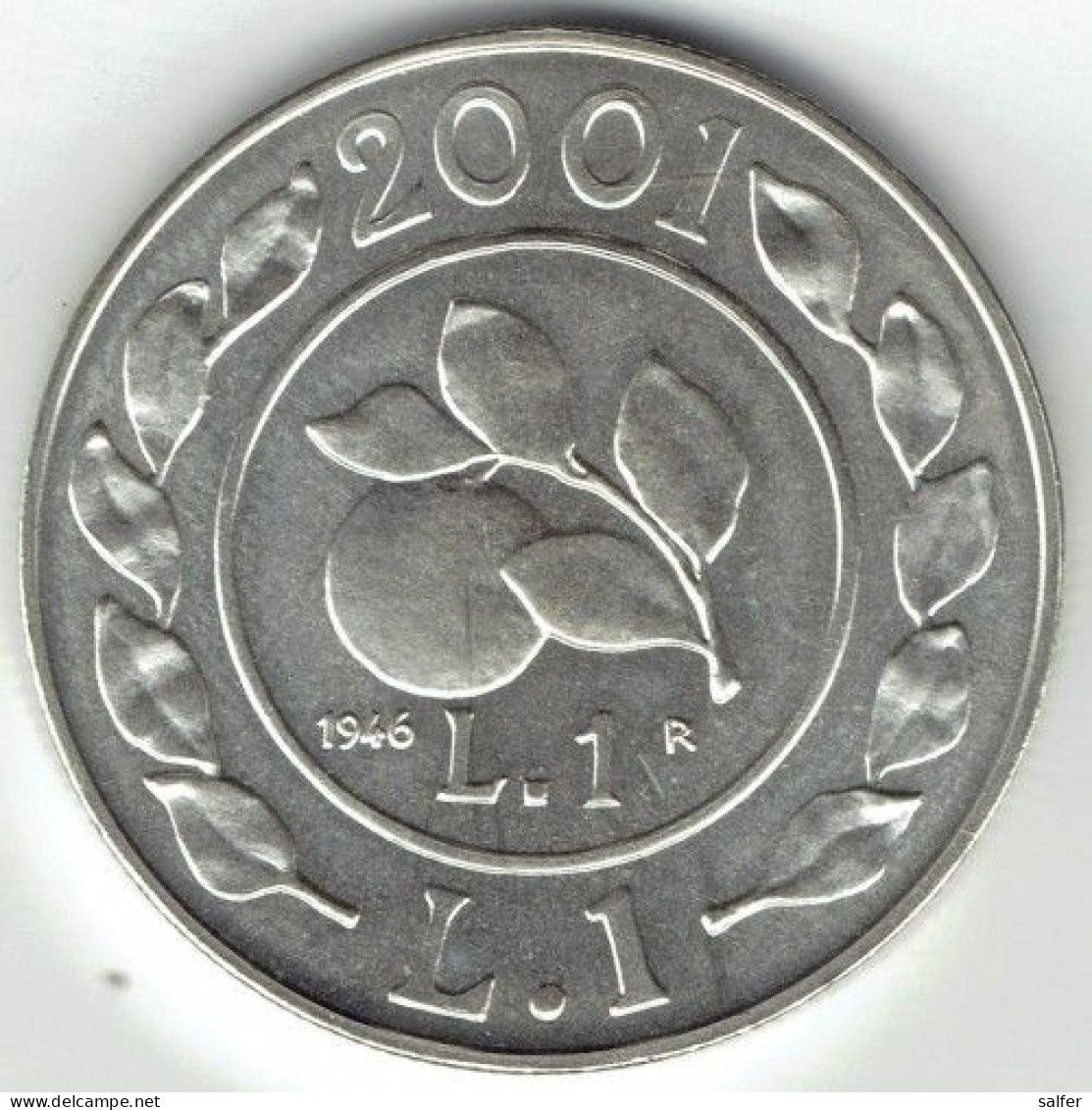 REPUBBLICA  2001  STORIA DELLA LIRA  III DITTICO   Lire 1 X 2  AG - Gedenkmünzen